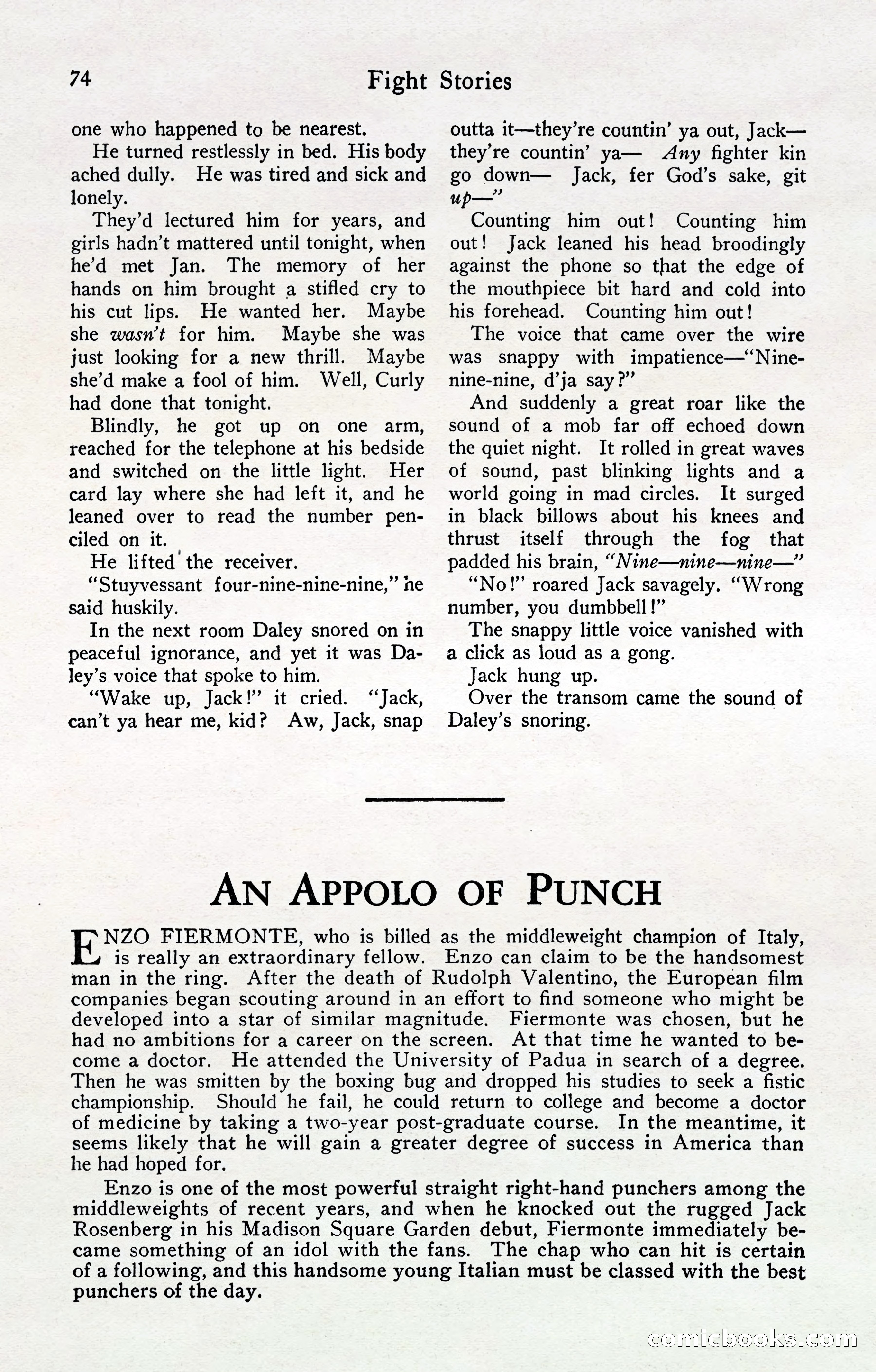 Fight Stories, April 1932 — page 76 of 132