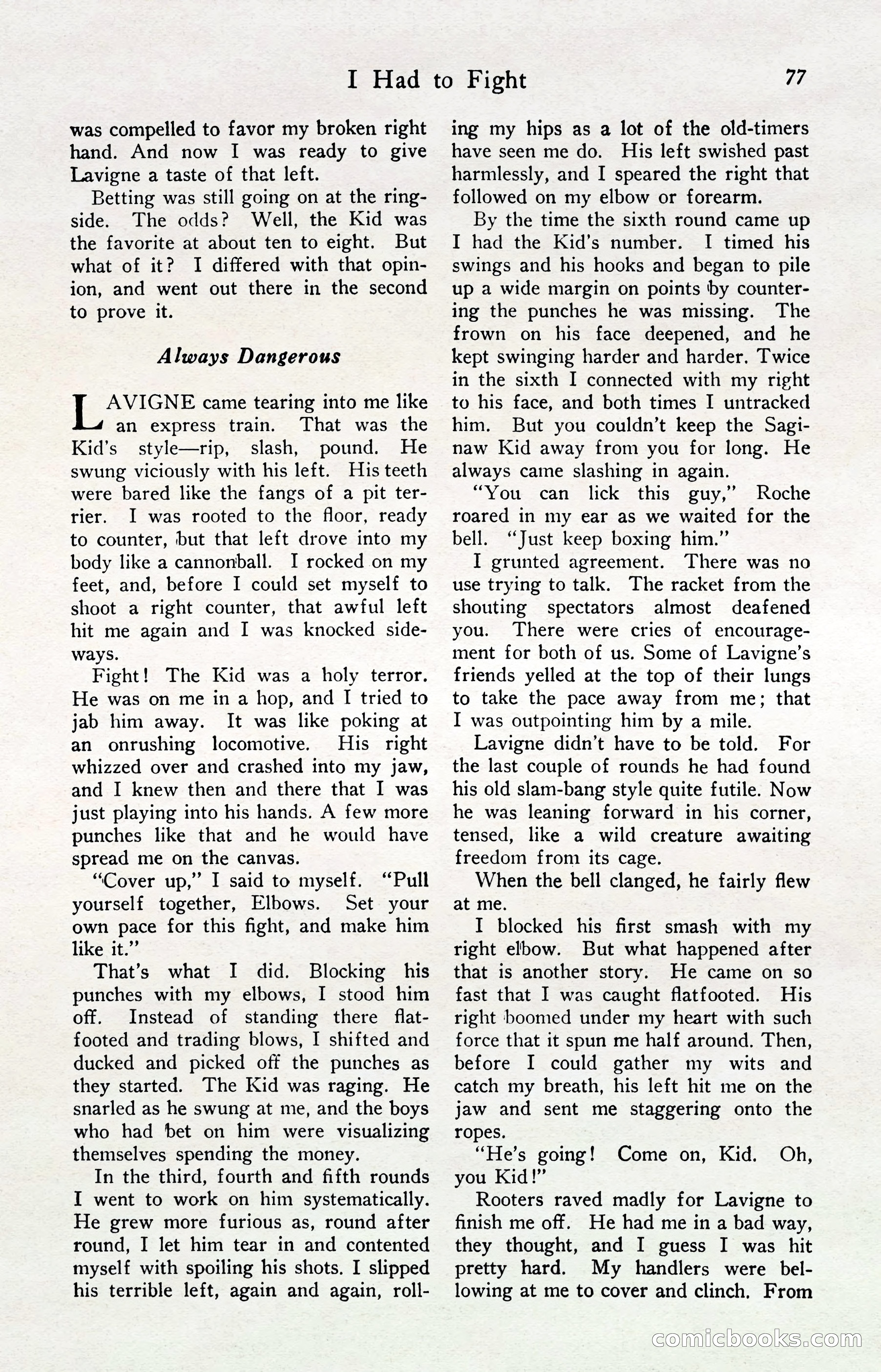 Fight Stories, April 1932 — page 79 of 132