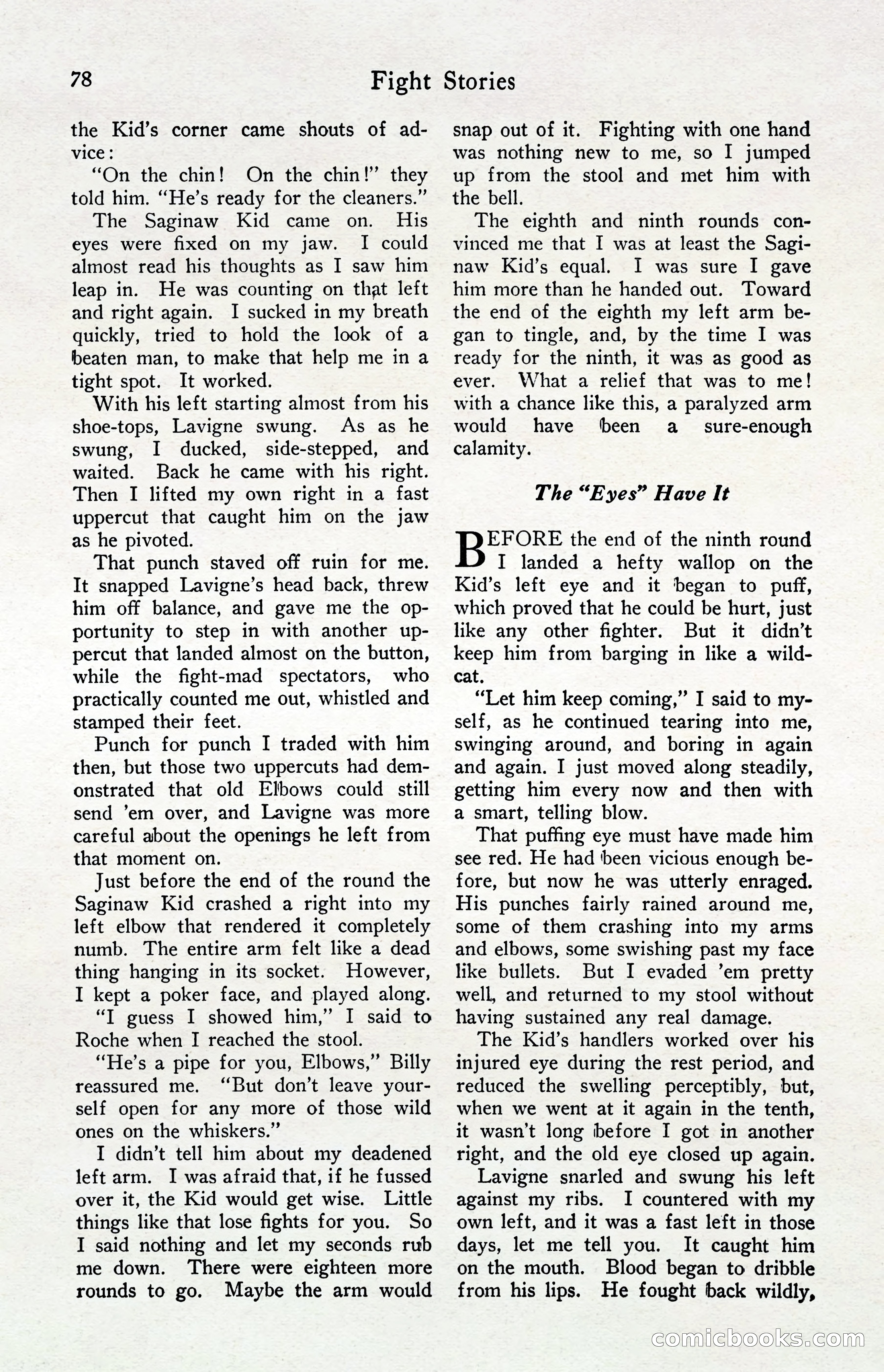 Fight Stories, April 1932 — page 80 of 132