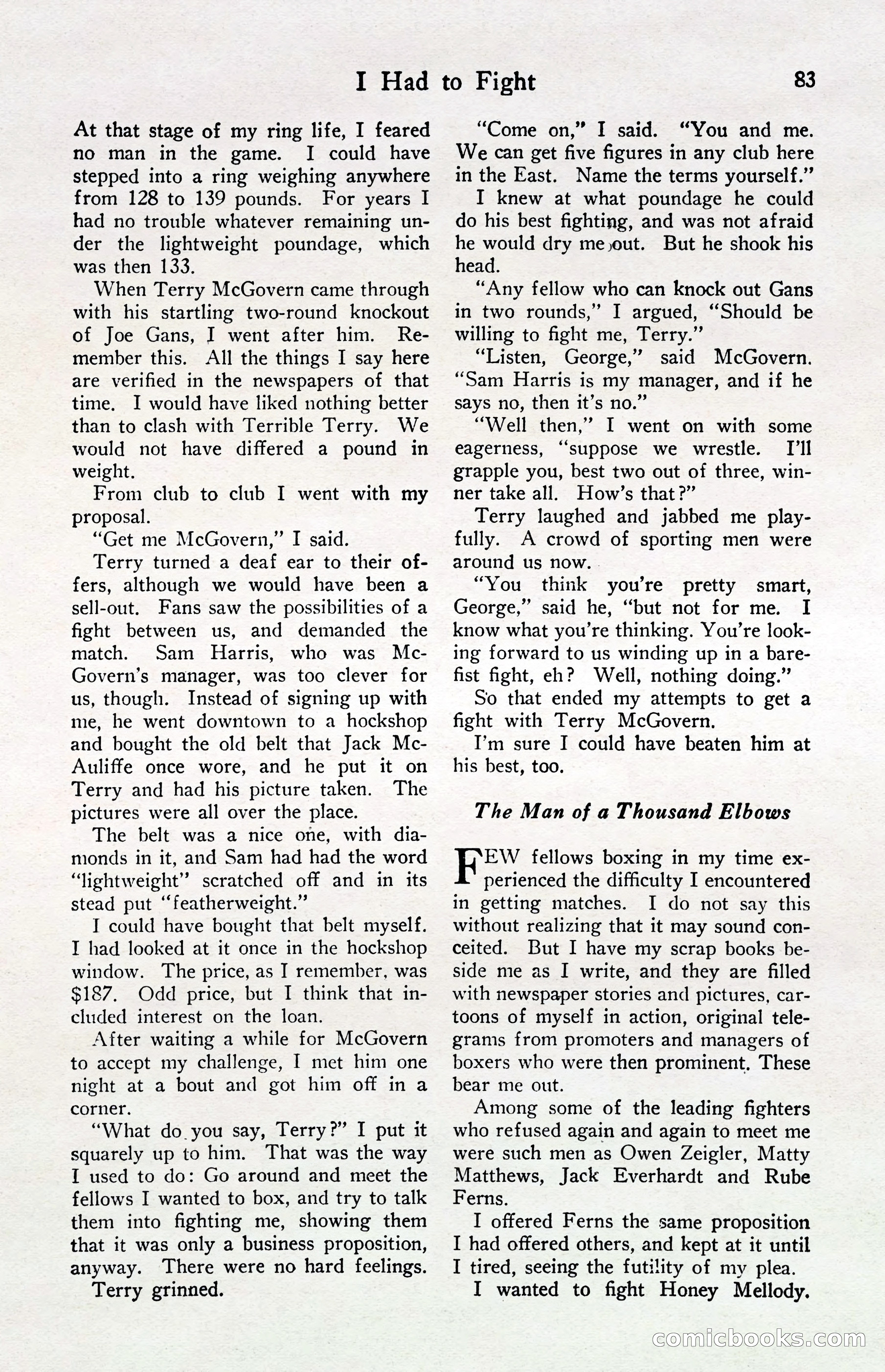 Fight Stories, April 1932 — page 85 of 132