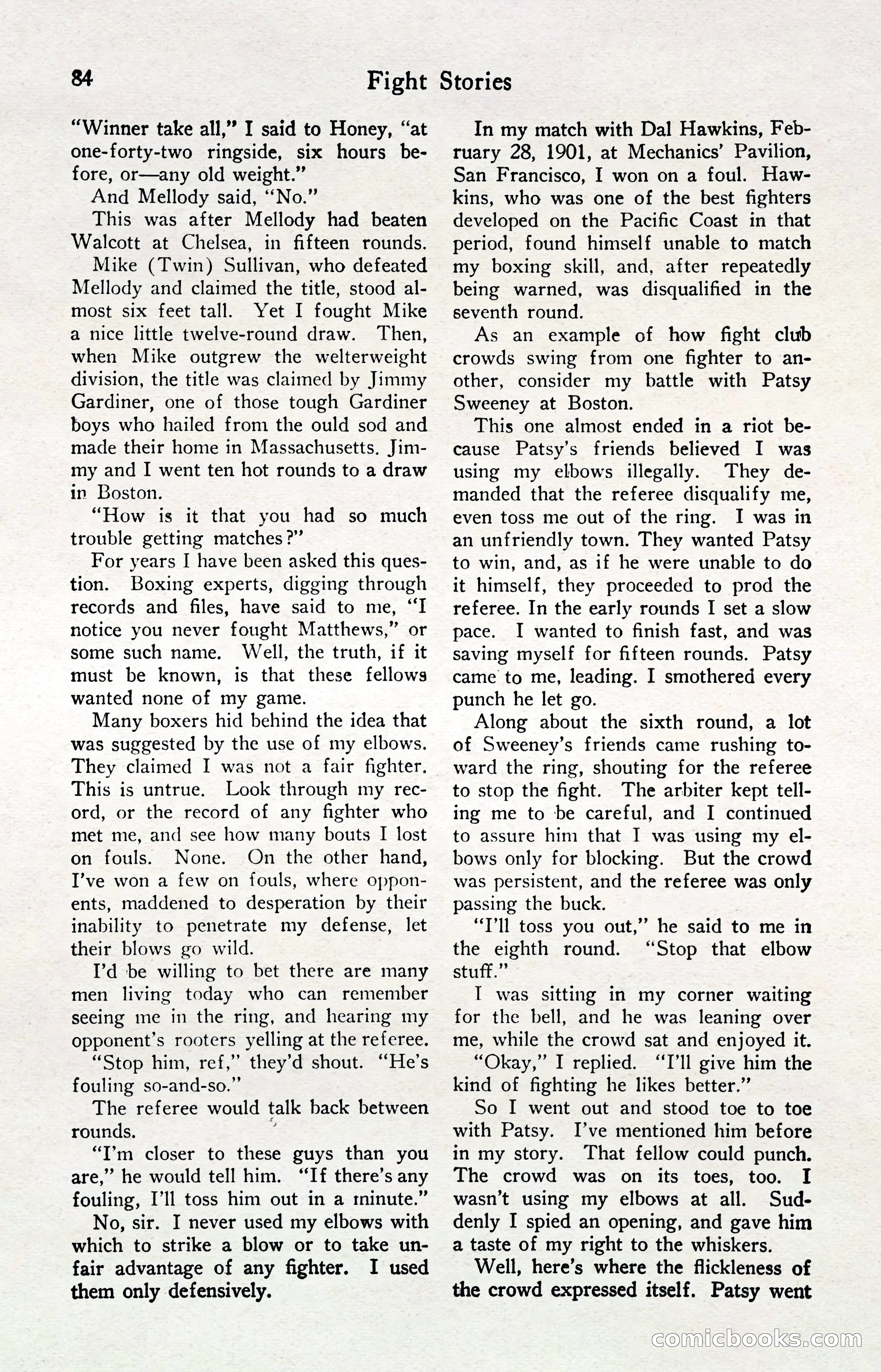 Fight Stories, April 1932 — page 86 of 132