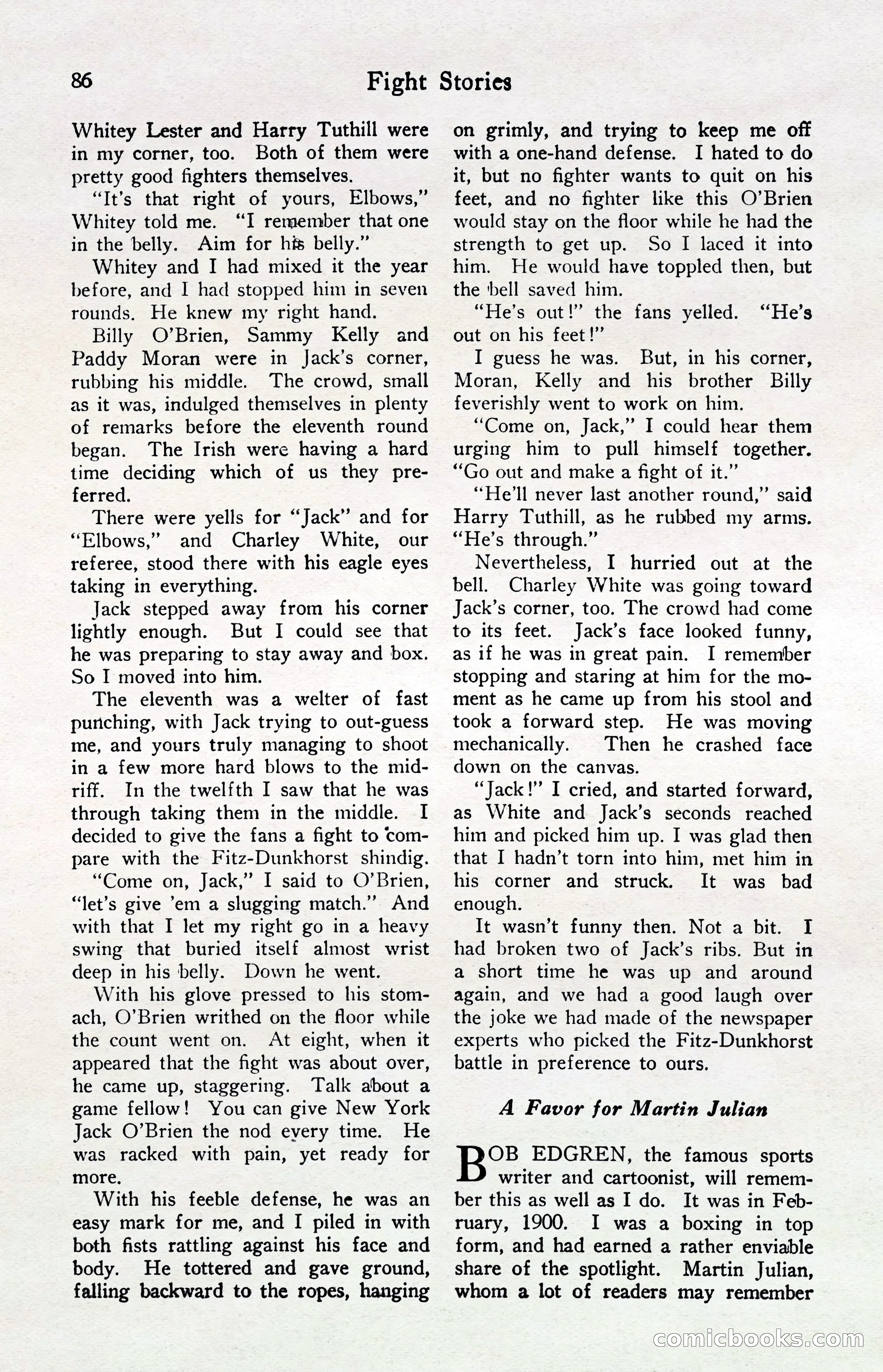 Fight Stories, April 1932 — page 88 of 132