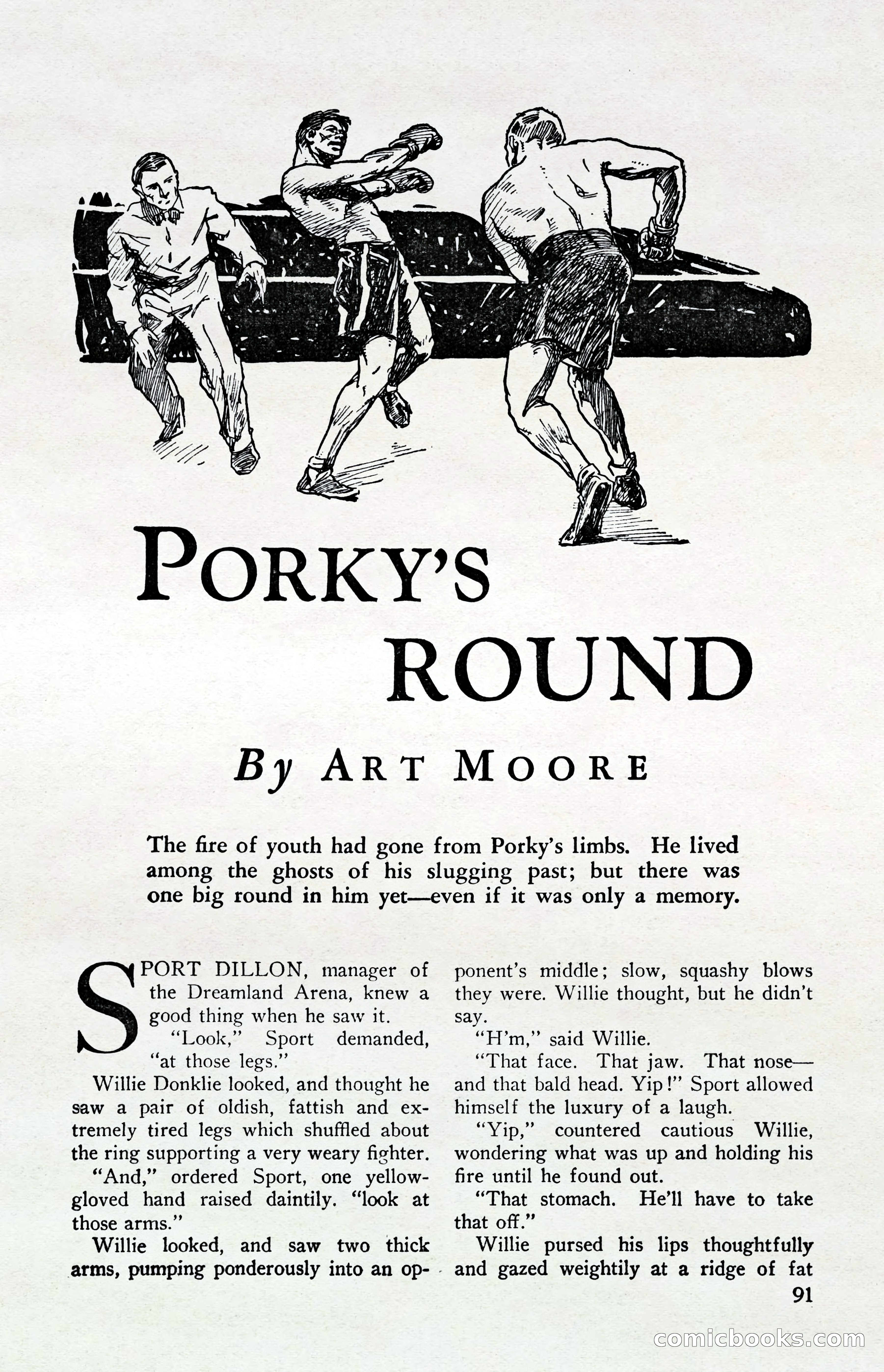 Fight Stories, April 1932 — page 93 of 132