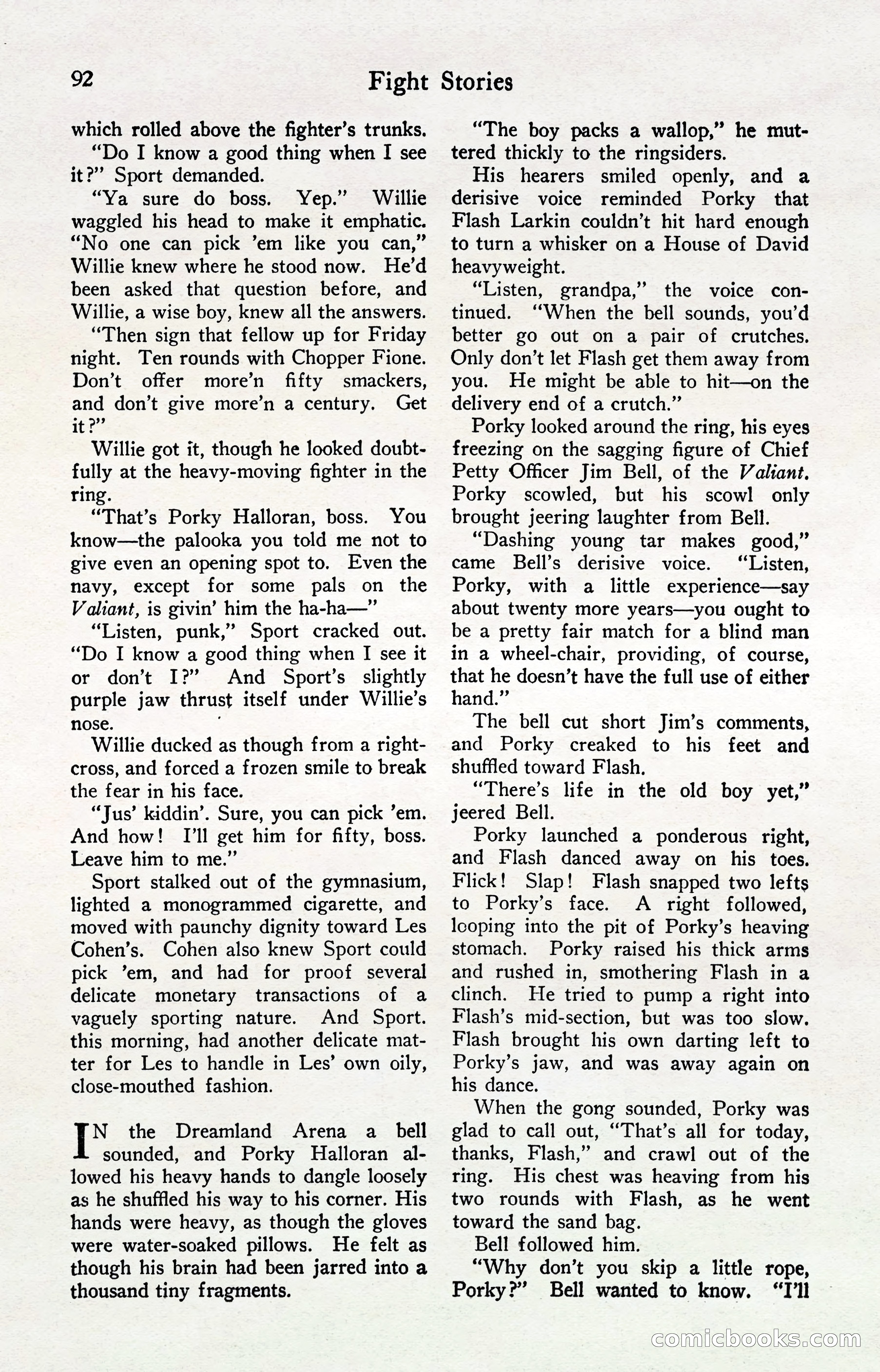 Fight Stories, April 1932 — page 94 of 132