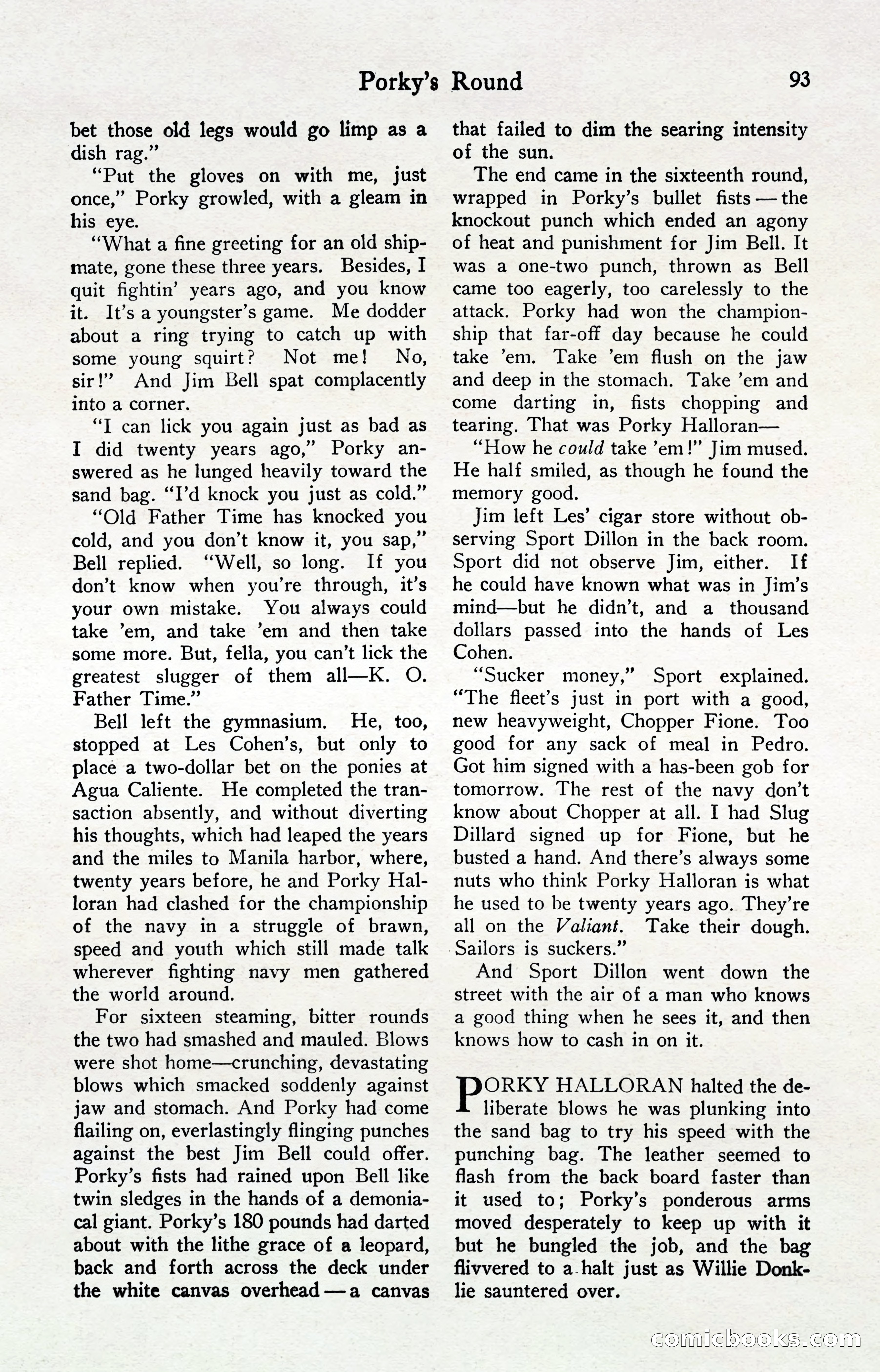 Fight Stories, April 1932 — page 95 of 132