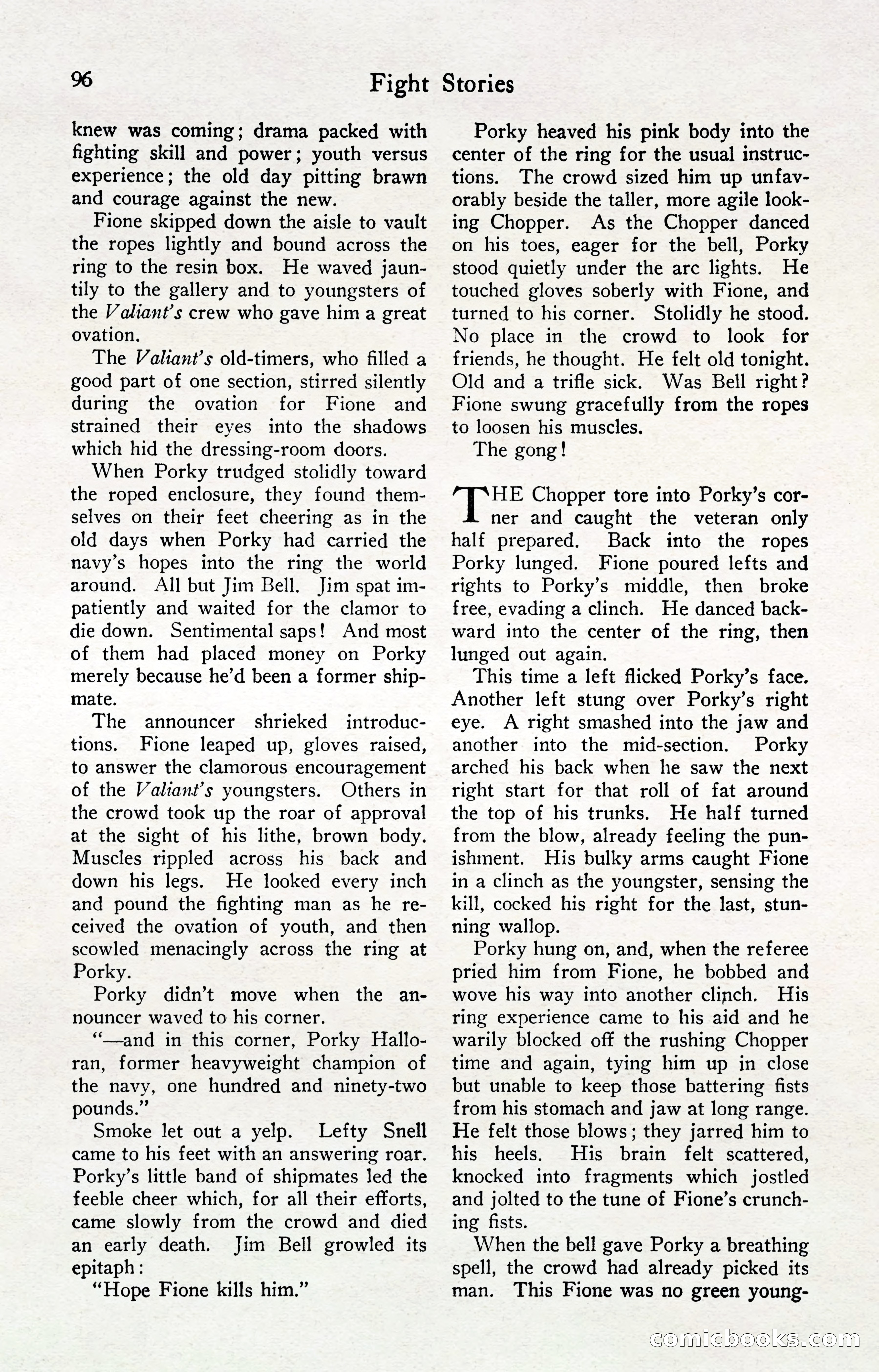 Fight Stories, April 1932 — page 98 of 132