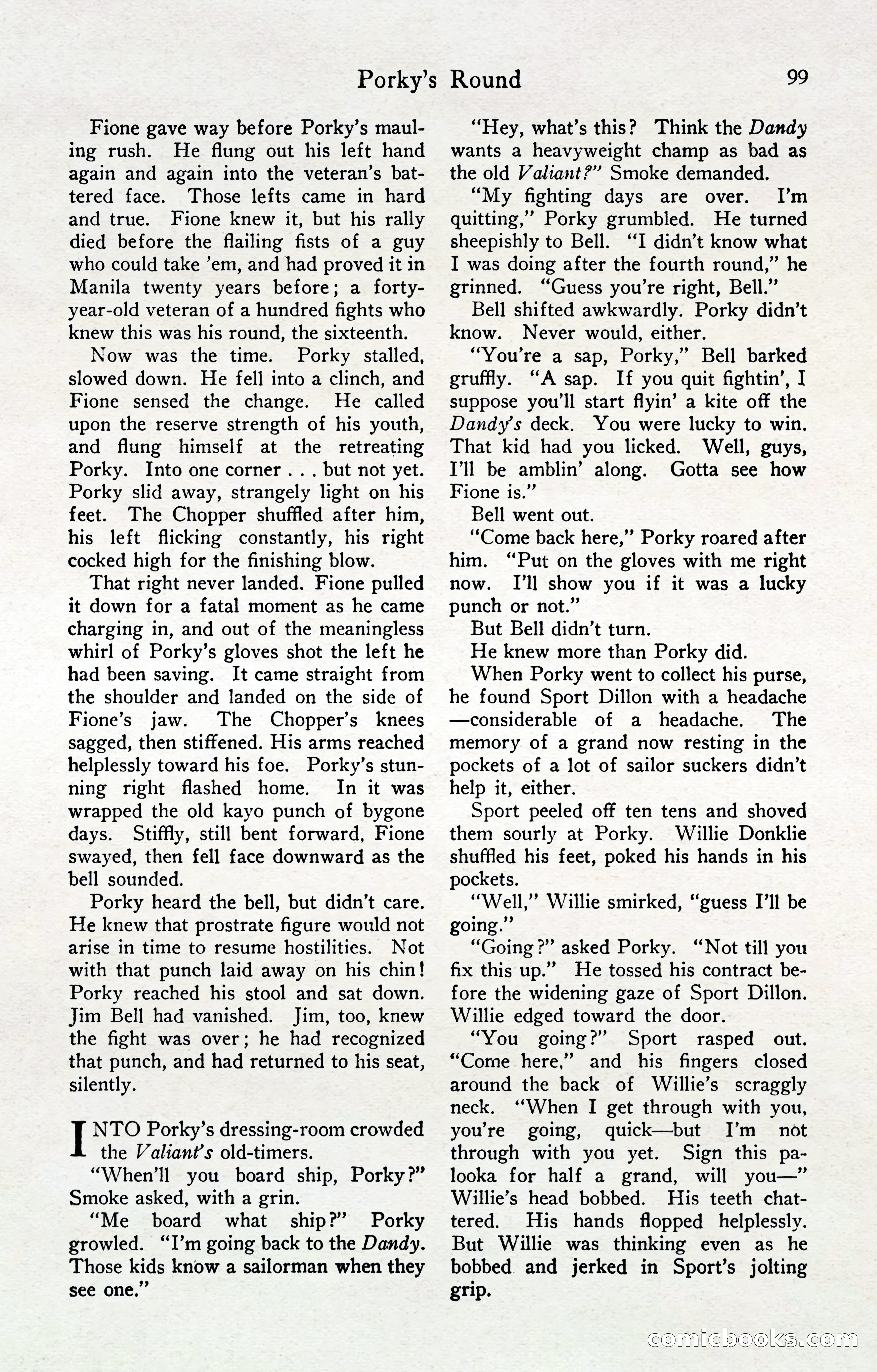 Fight Stories, April 1932 — page 101 of 132