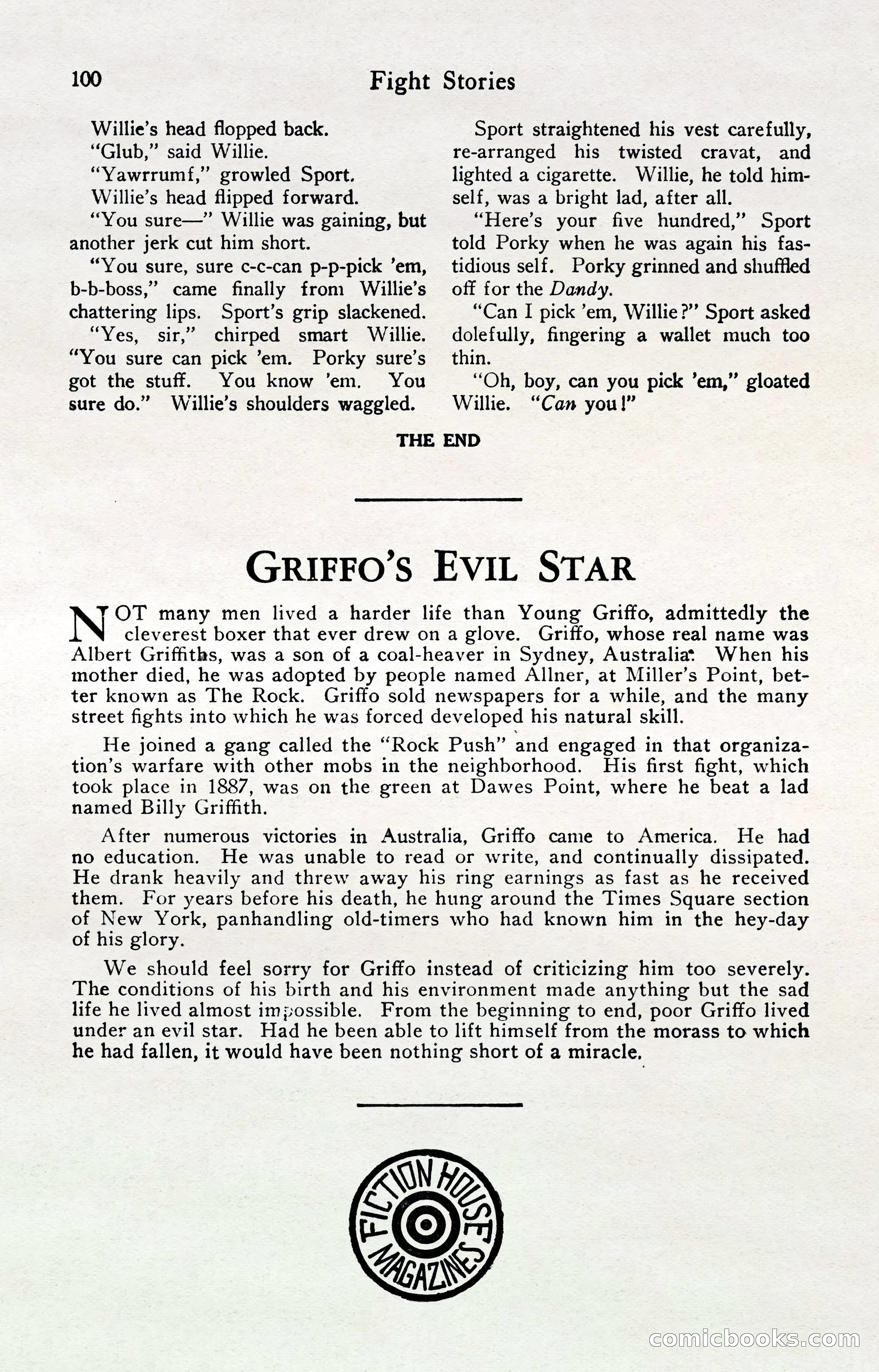 Fight Stories, April 1932 — page 102 of 132