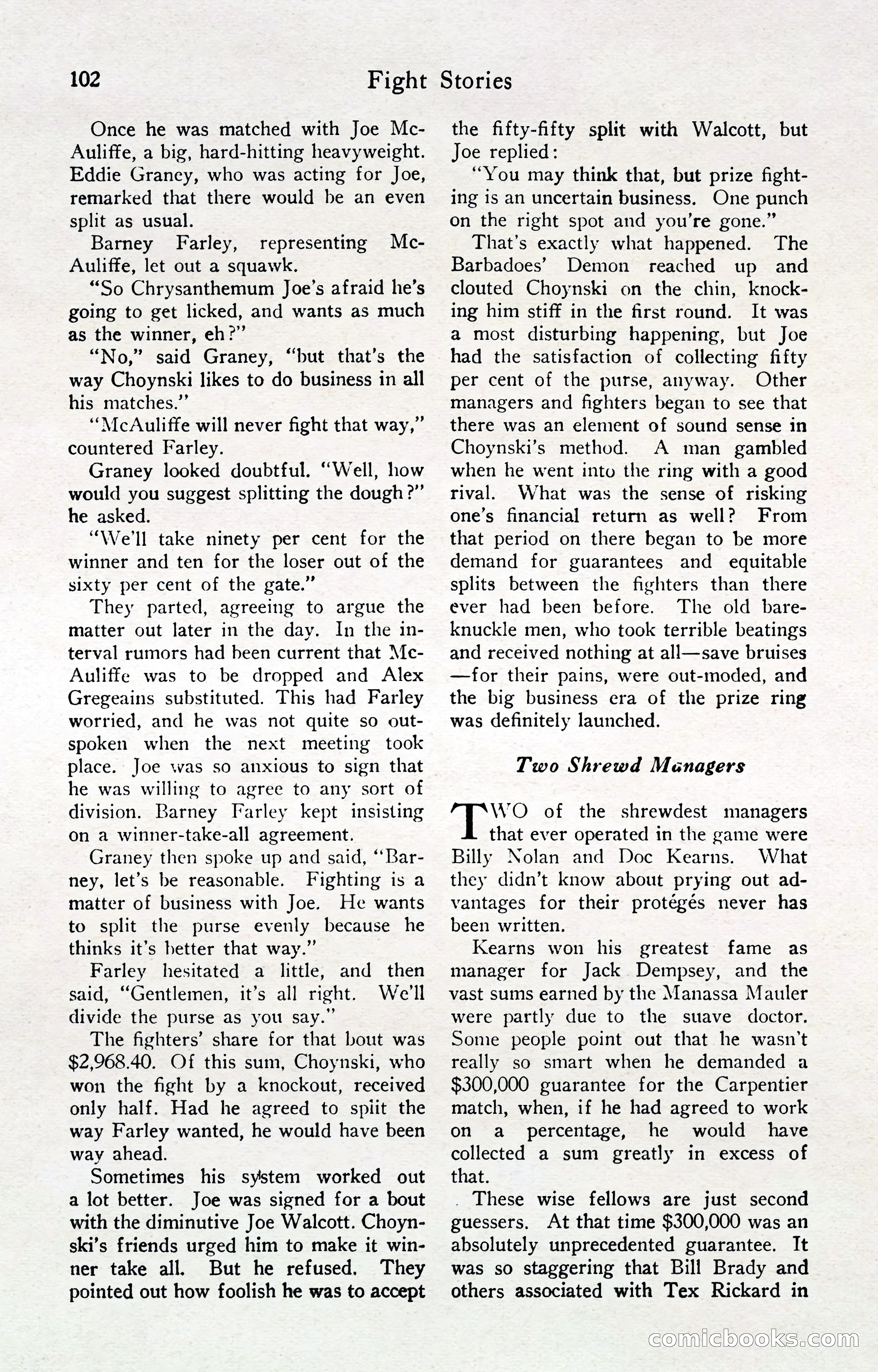 Fight Stories, April 1932 — page 104 of 132