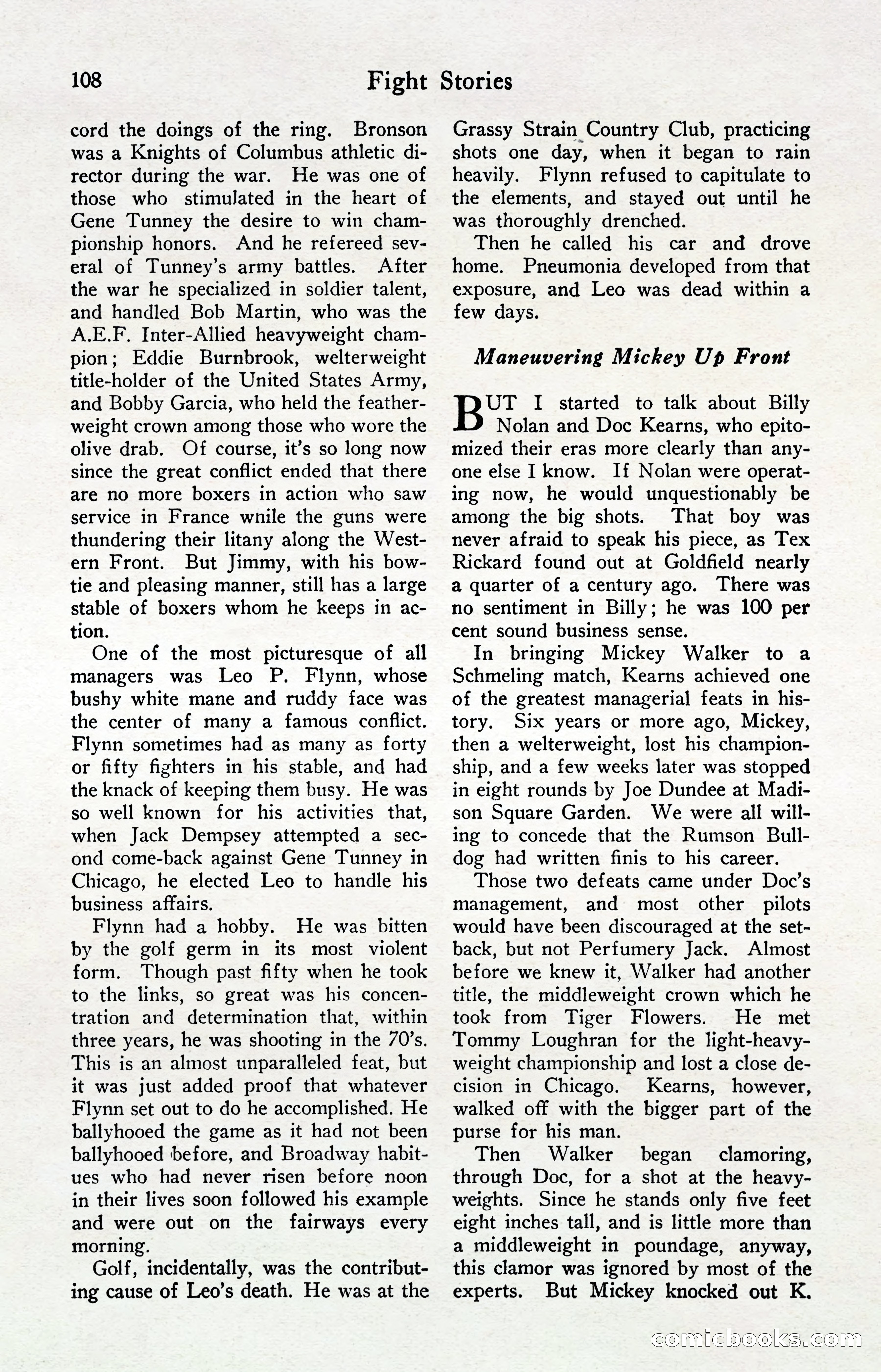 Fight Stories, April 1932 — page 110 of 132