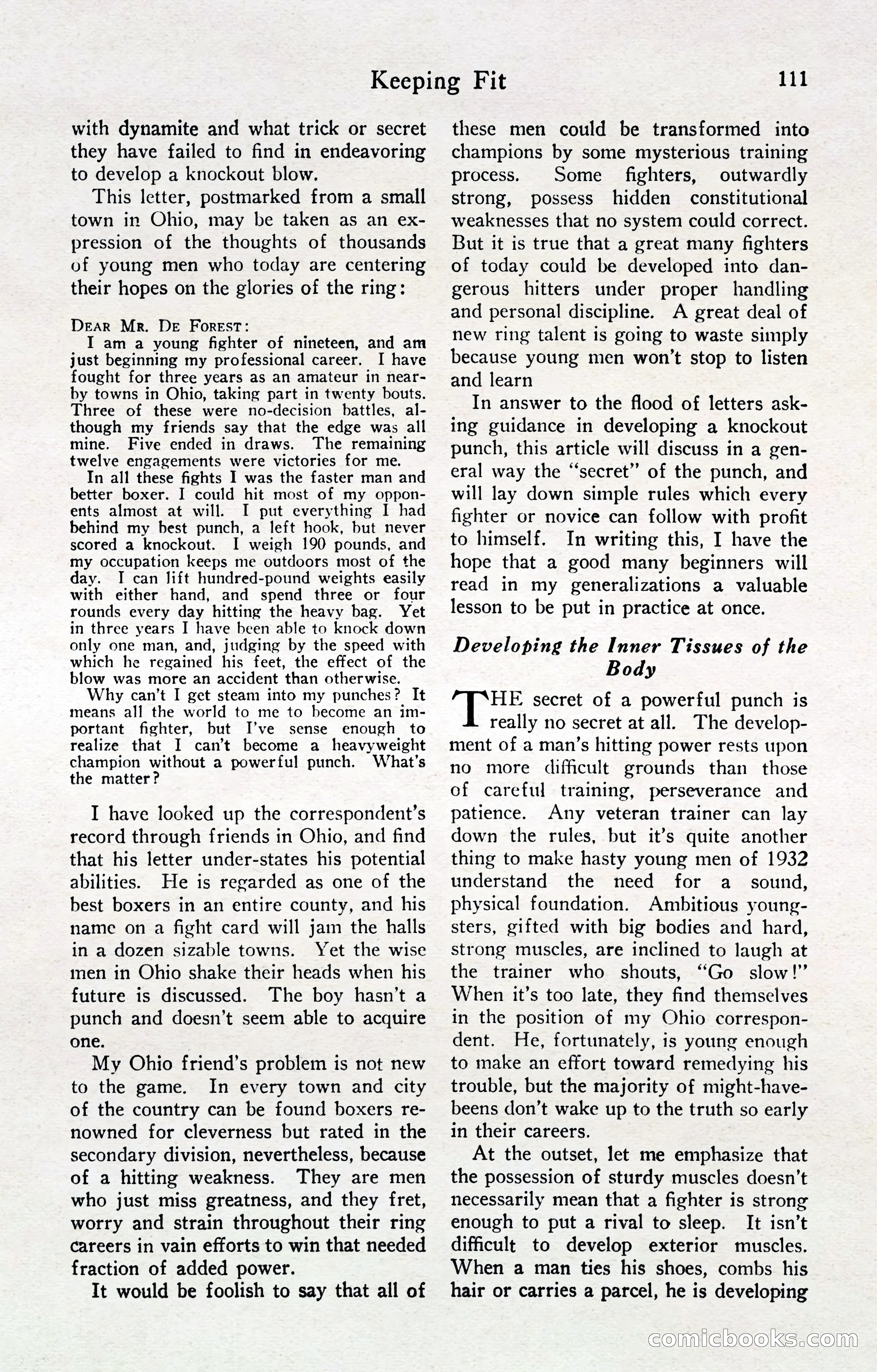 Fight Stories, April 1932 — page 113 of 132