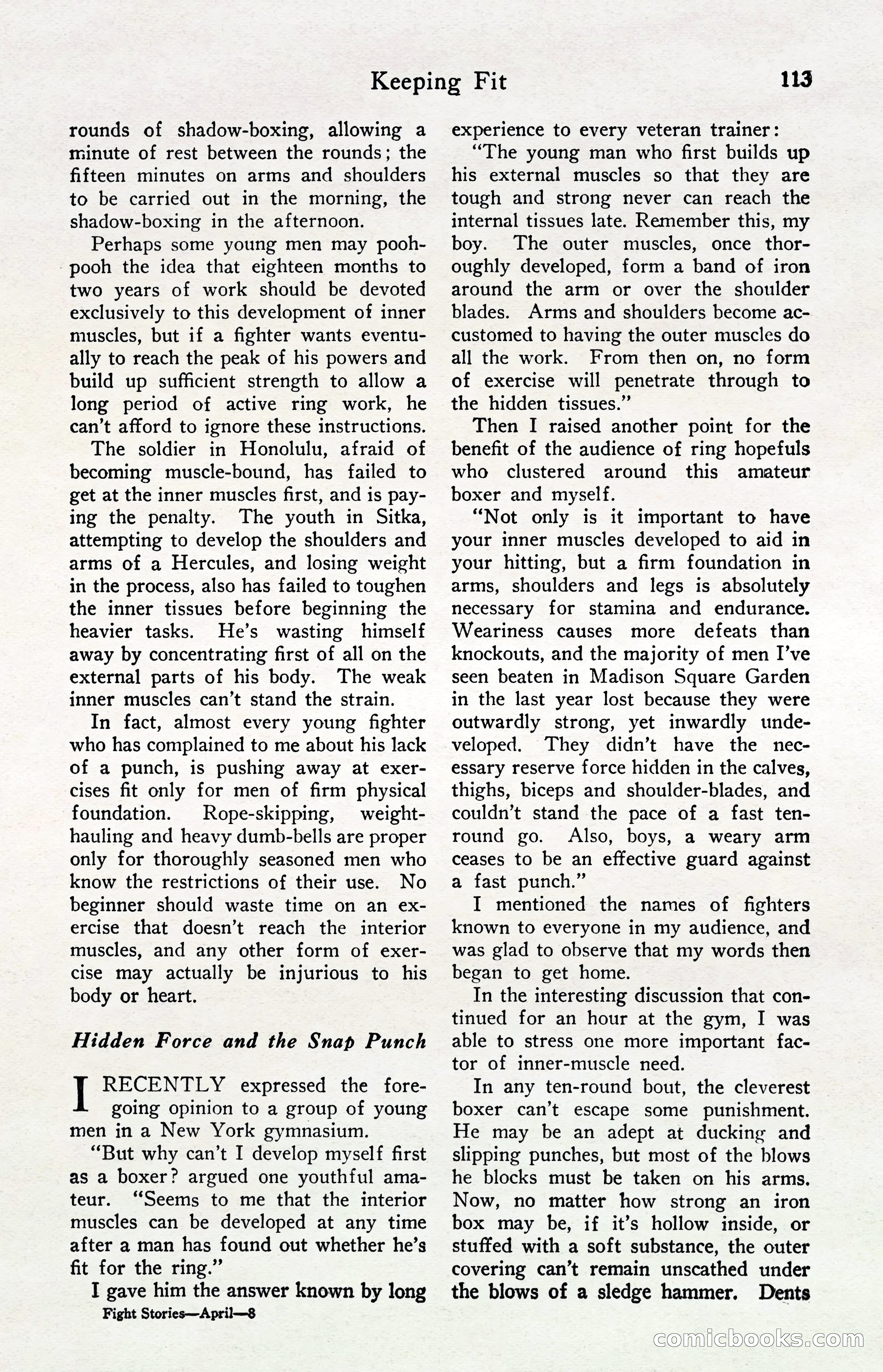 Fight Stories, April 1932 — page 115 of 132