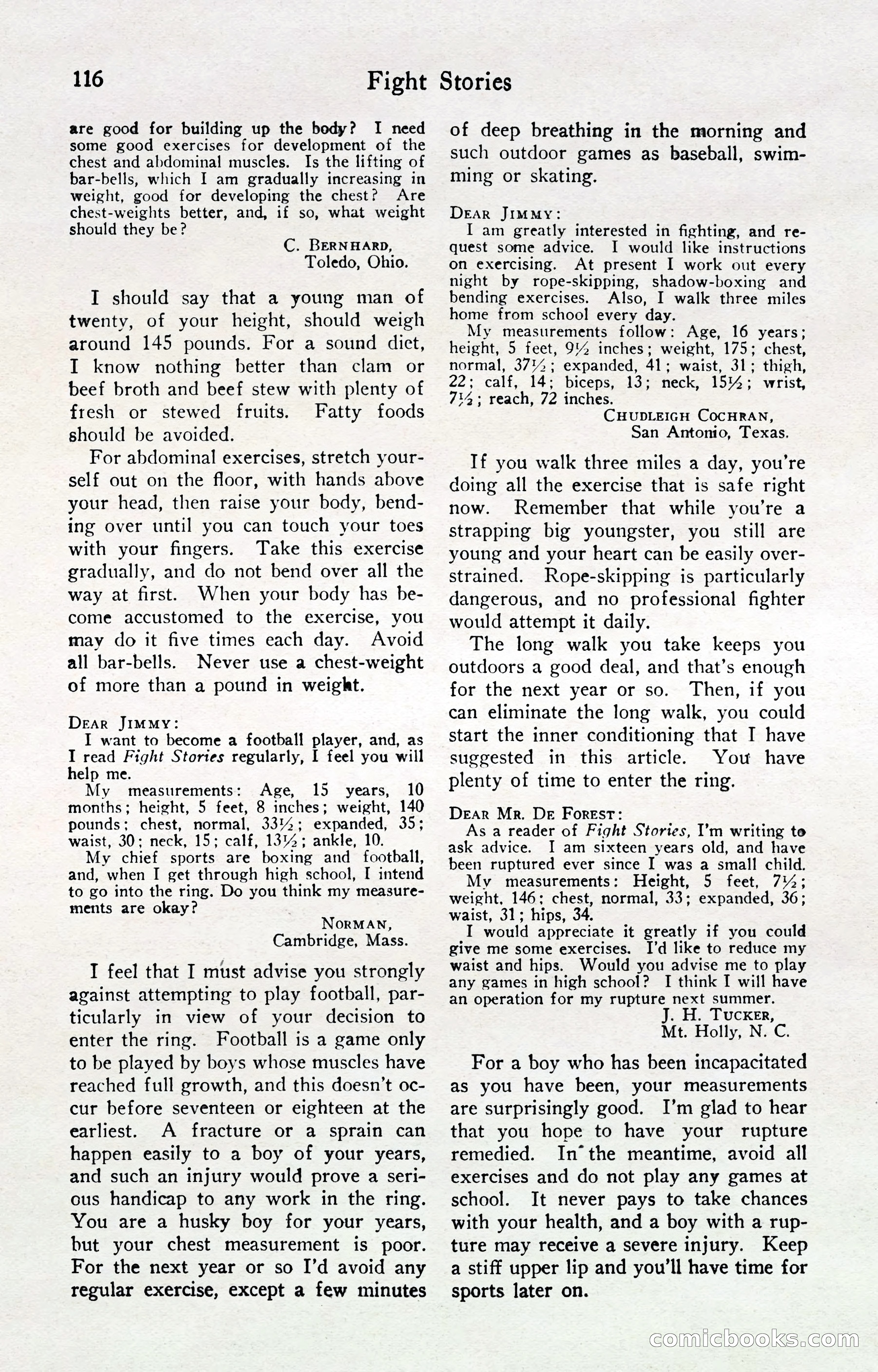 Fight Stories, April 1932 — page 118 of 132