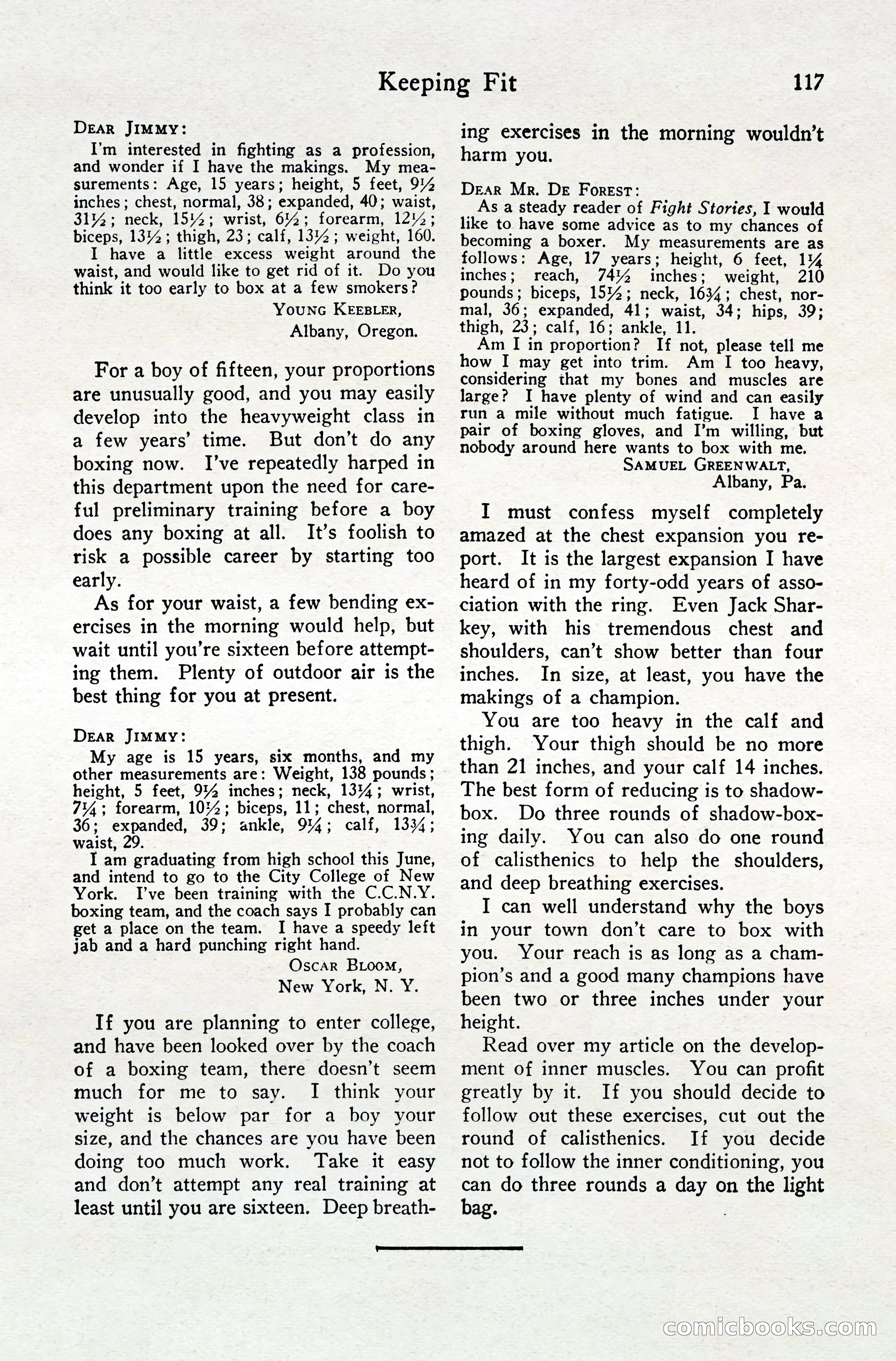 Fight Stories, April 1932 — page 119 of 132