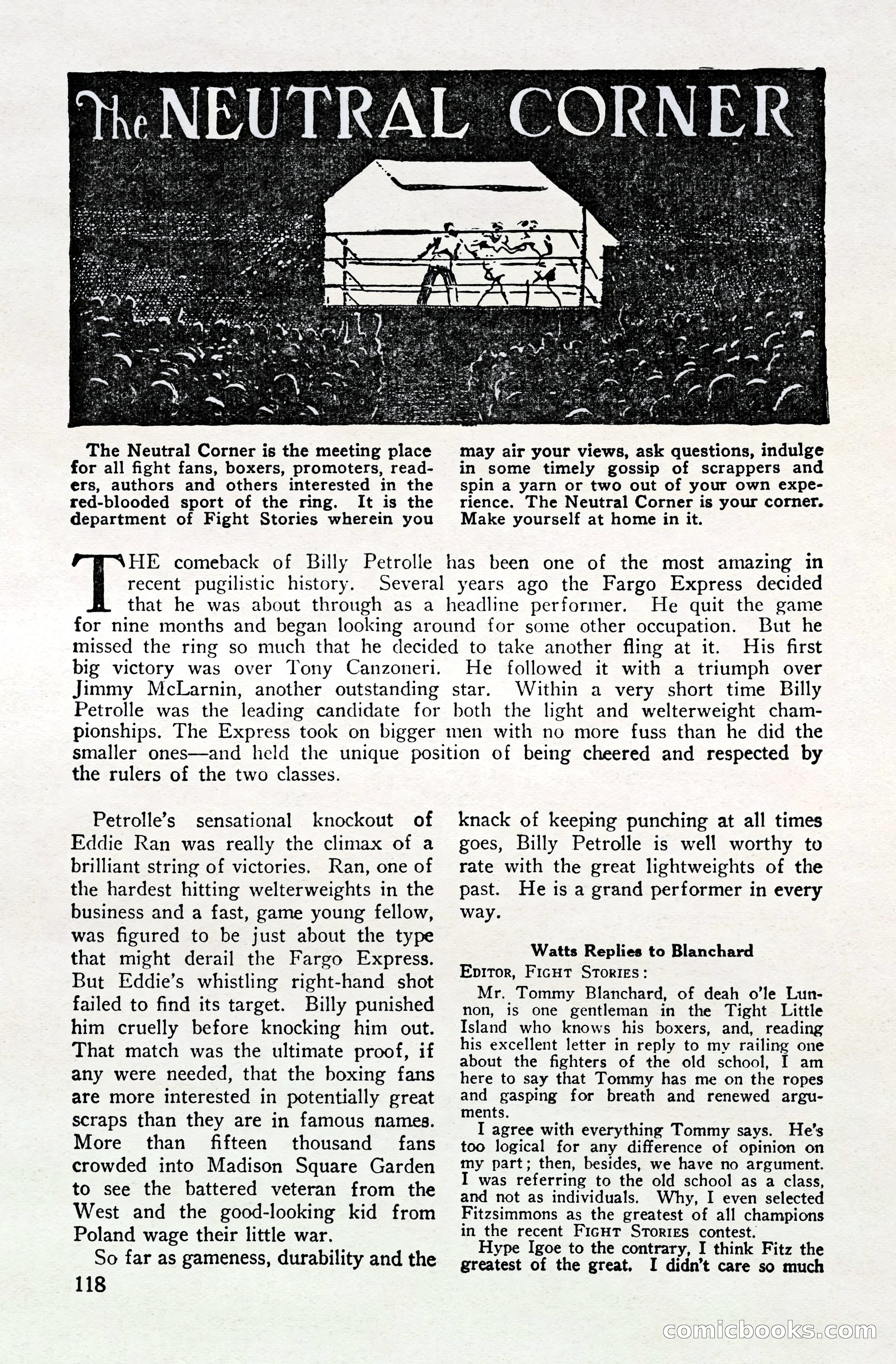 Fight Stories, April 1932 — page 120 of 132