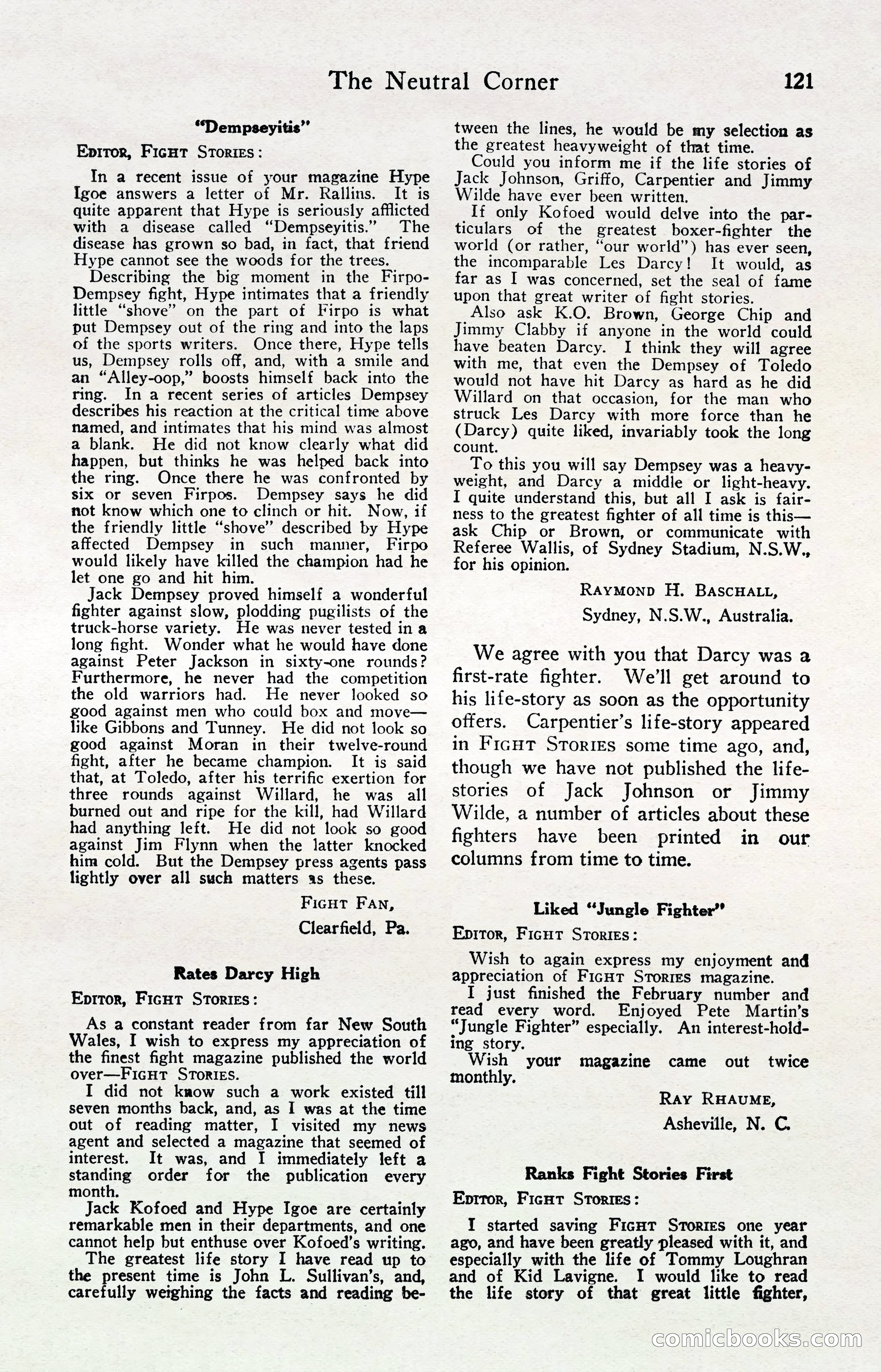 Fight Stories, April 1932 — page 123 of 132