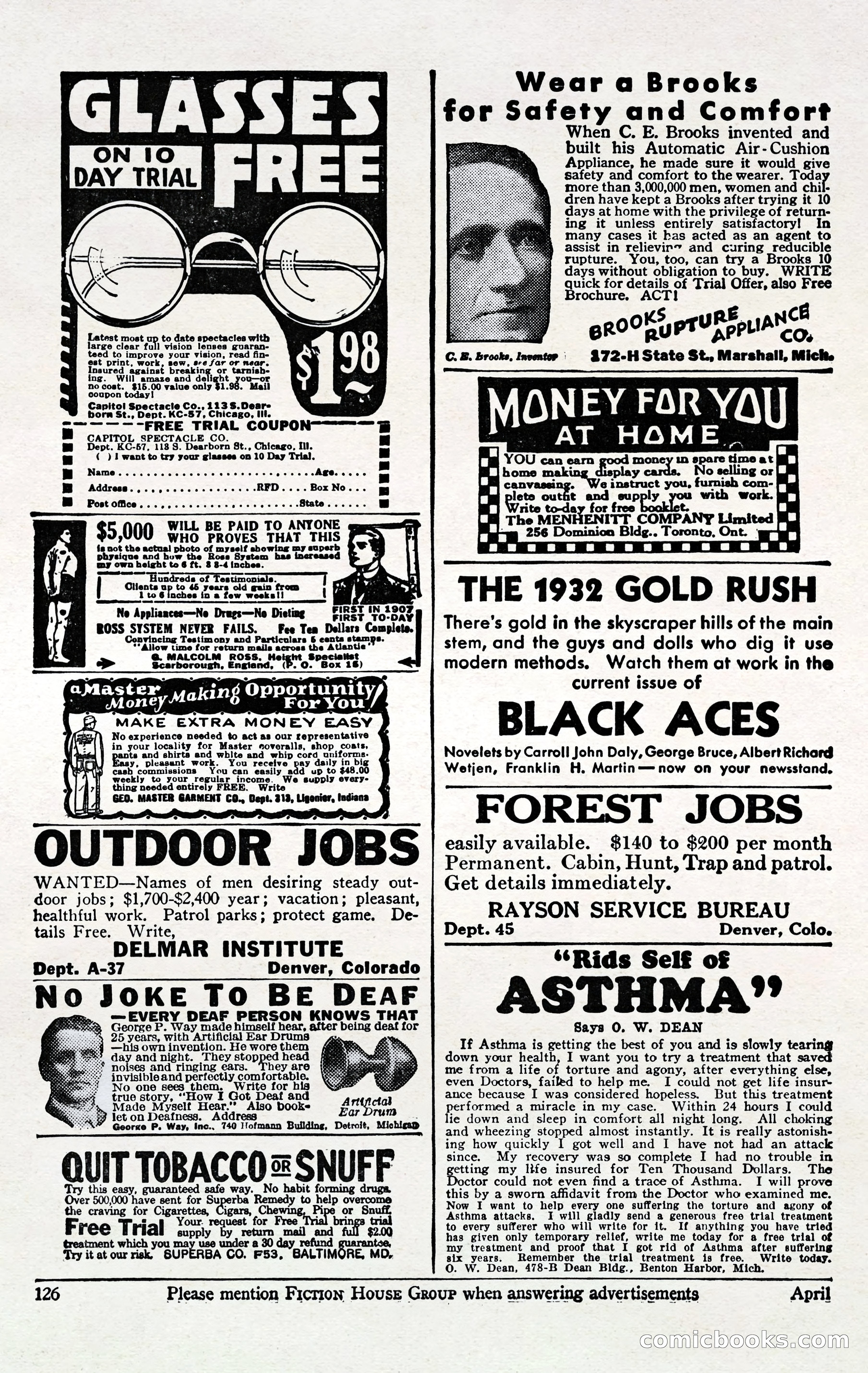 Fight Stories, April 1932 — page 128 of 132