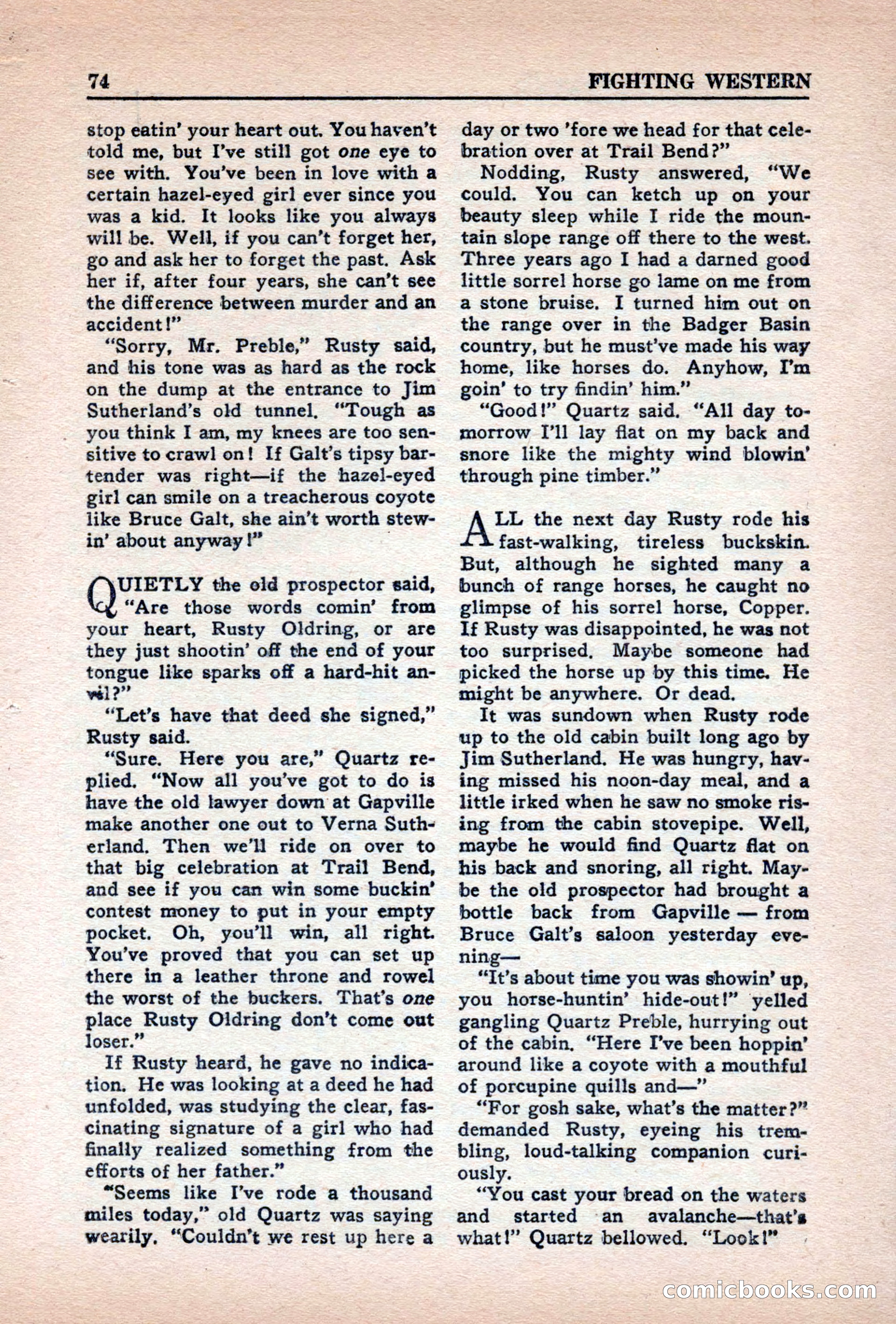 Fighting Western, Vol. 5, No. 5 — page 74 of 132