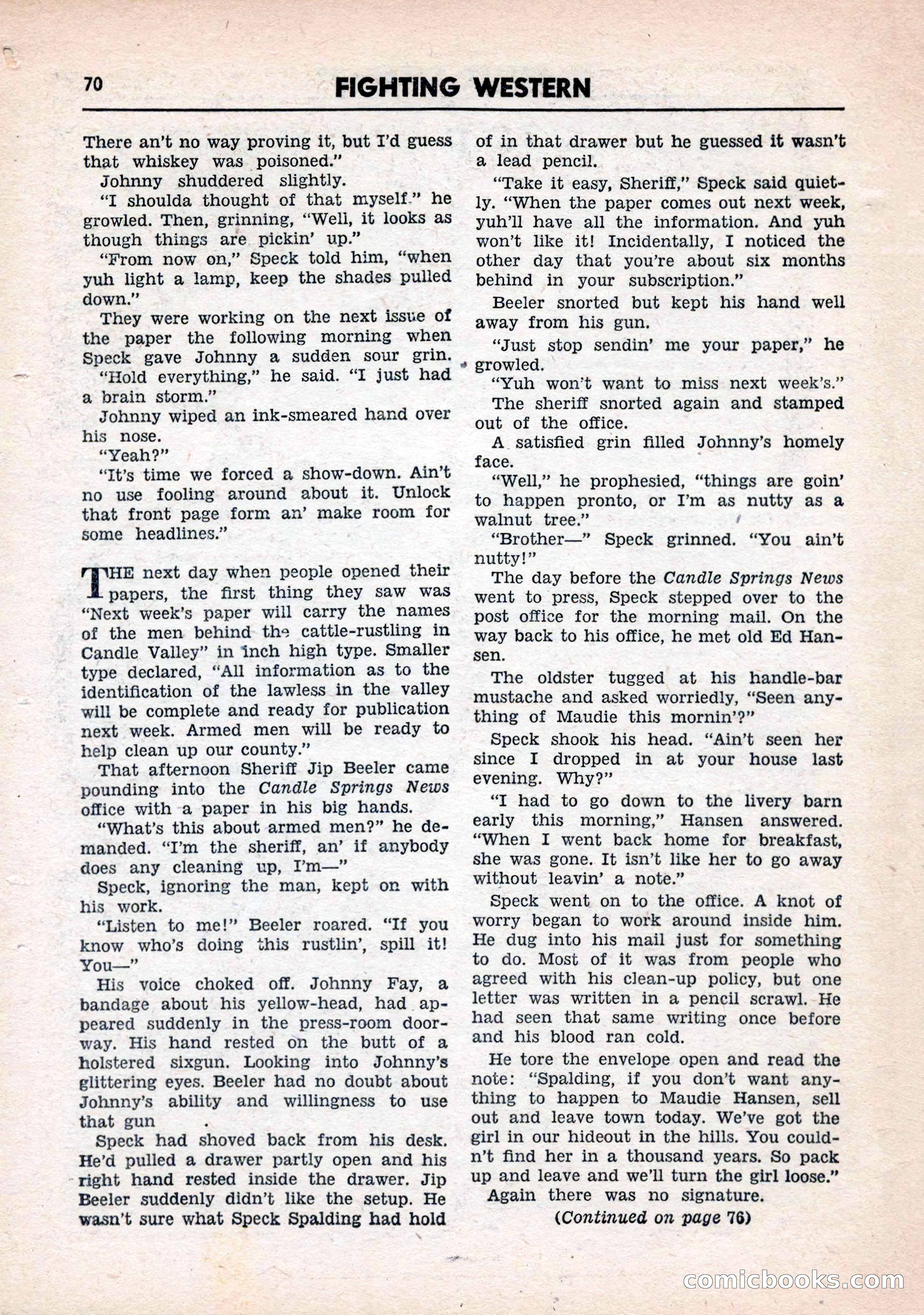 Fighting Western, Vol. 4, No. 1 — page 72 of 84