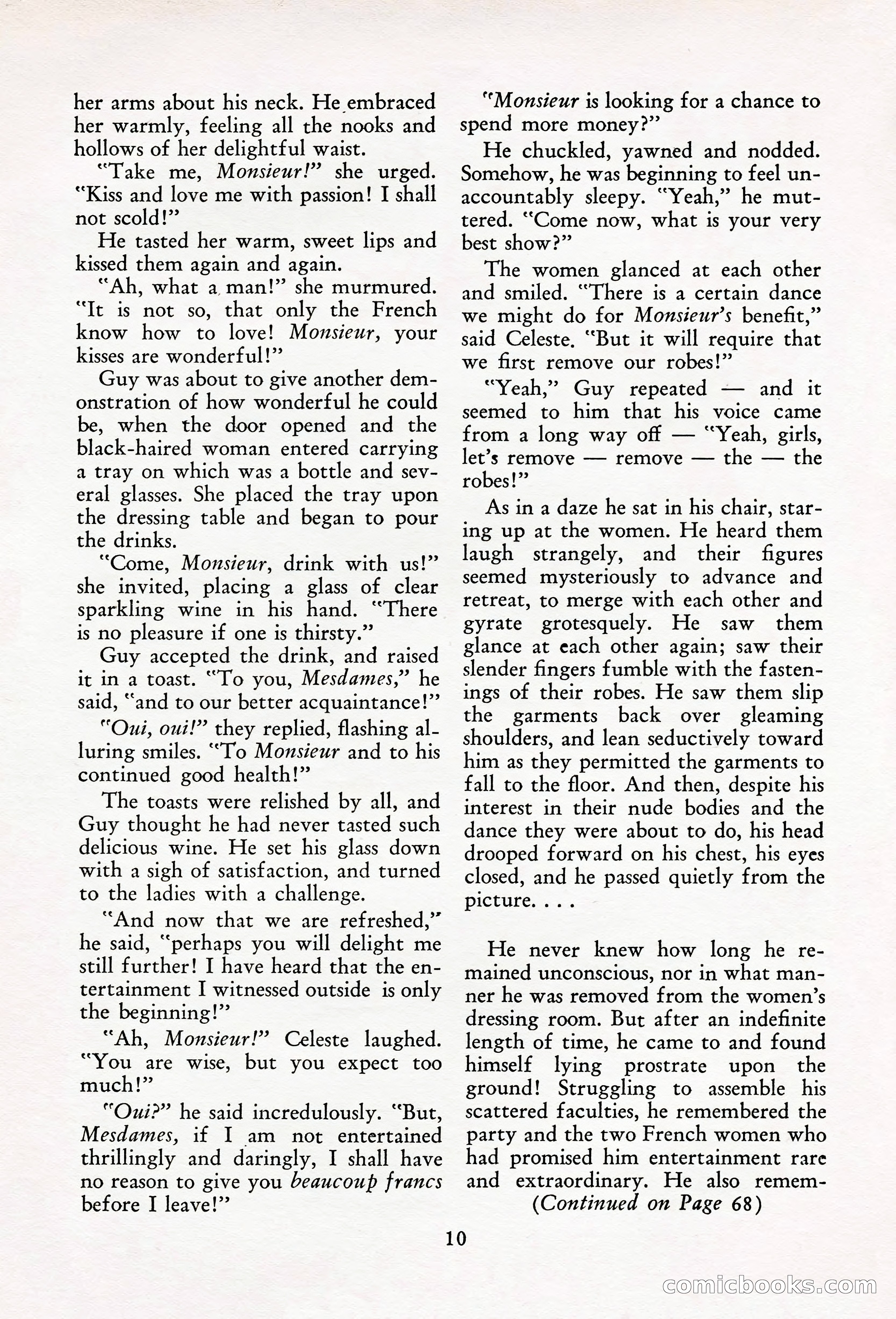 French Night Life Stories, December 1933 — page 9 of 72