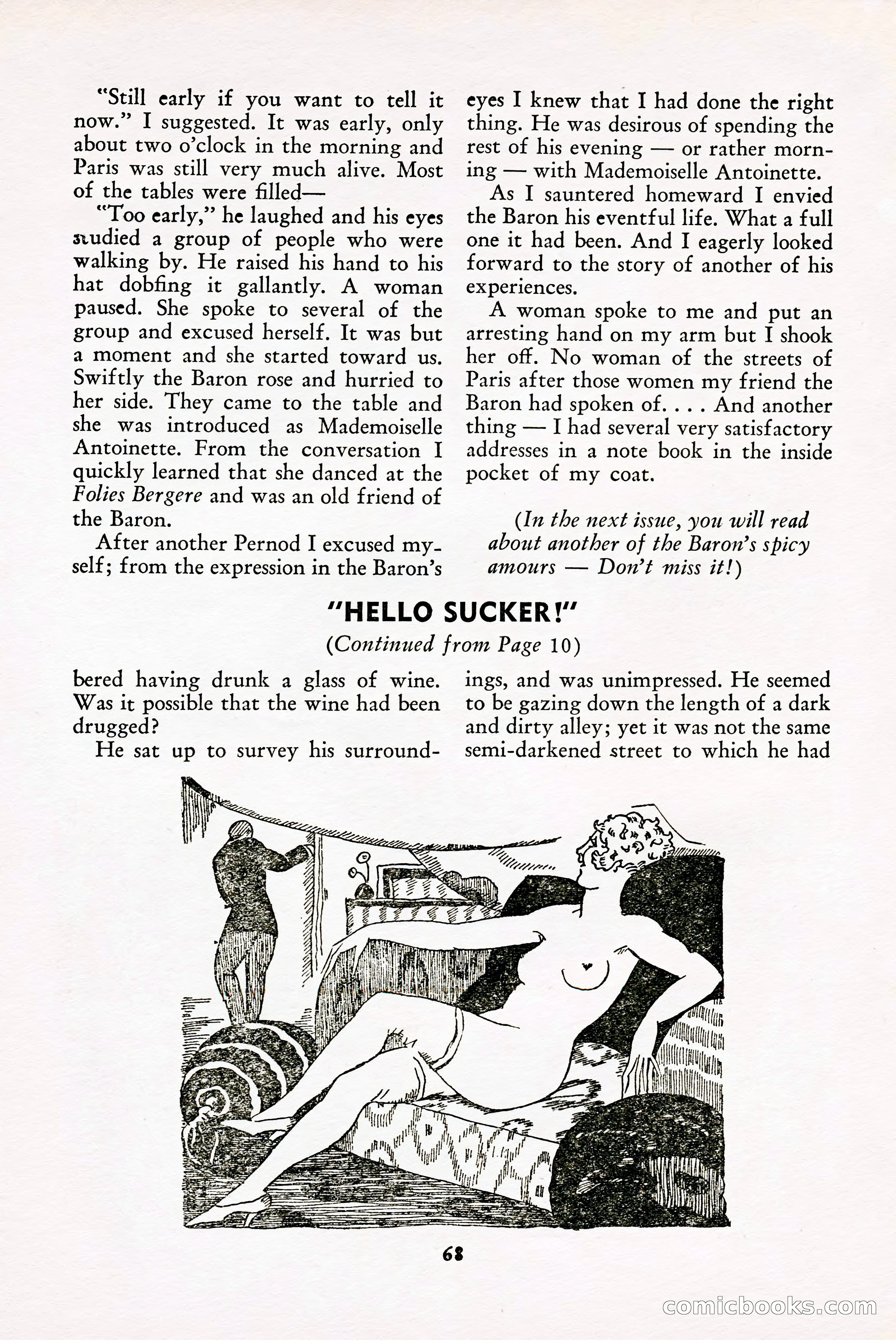 French Night Life Stories, December 1933 — page 63 of 72