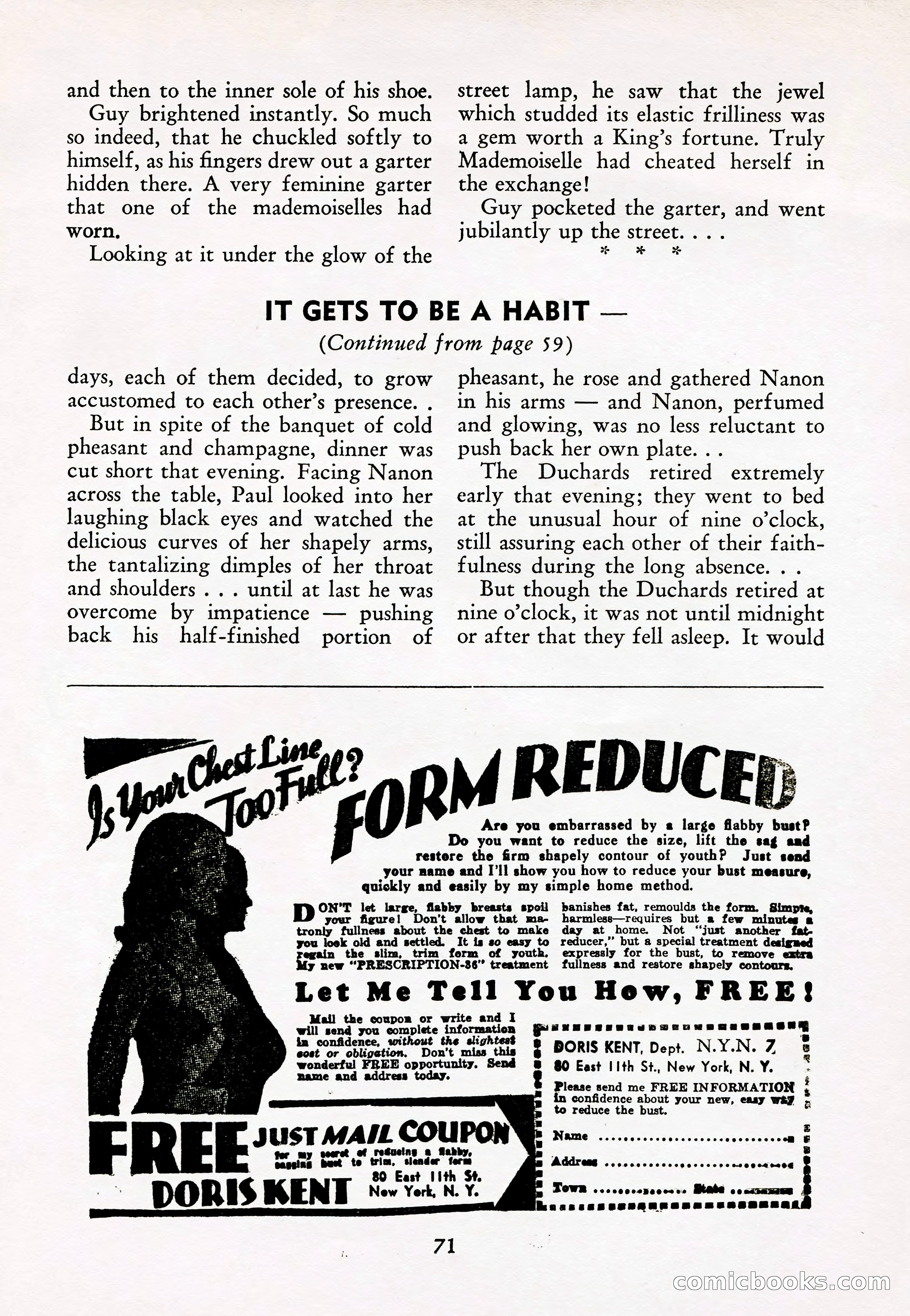 French Night Life Stories, December 1933 — page 66 of 72
