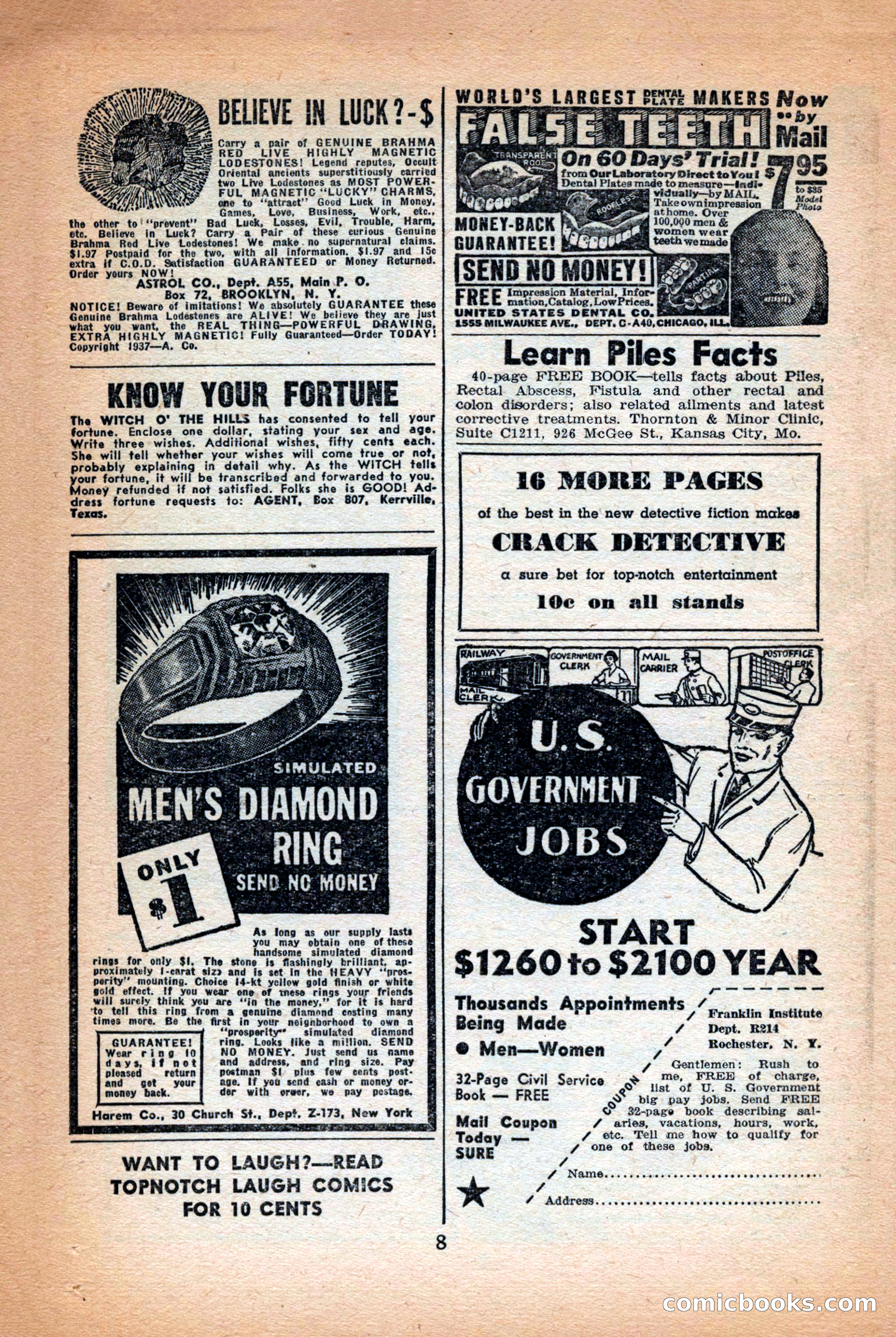 Future: Fantasy and Science Fiction, December 1942 — page 8 of 116