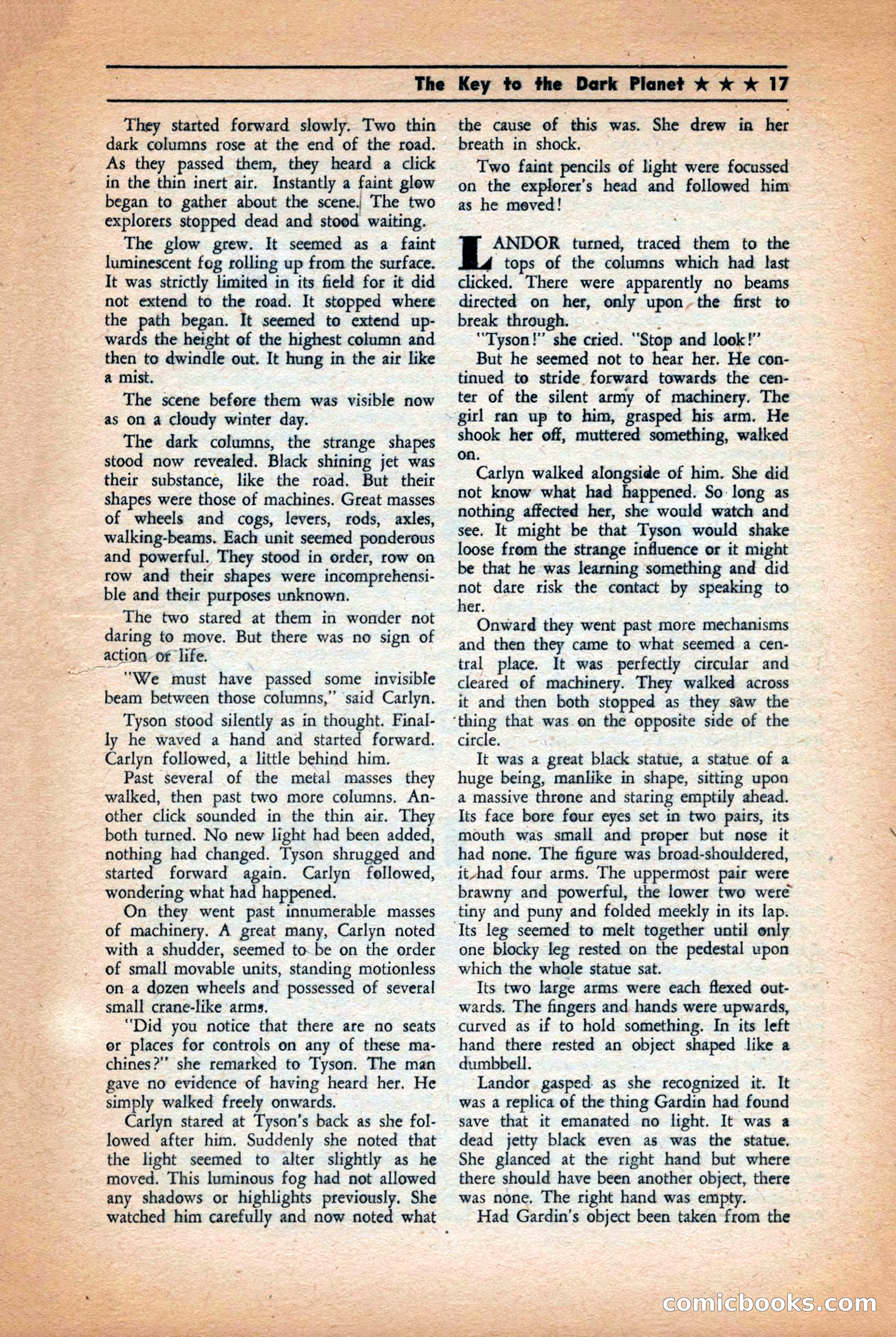 Future: Fantasy and Science Fiction, December 1942 — page 17 of 116