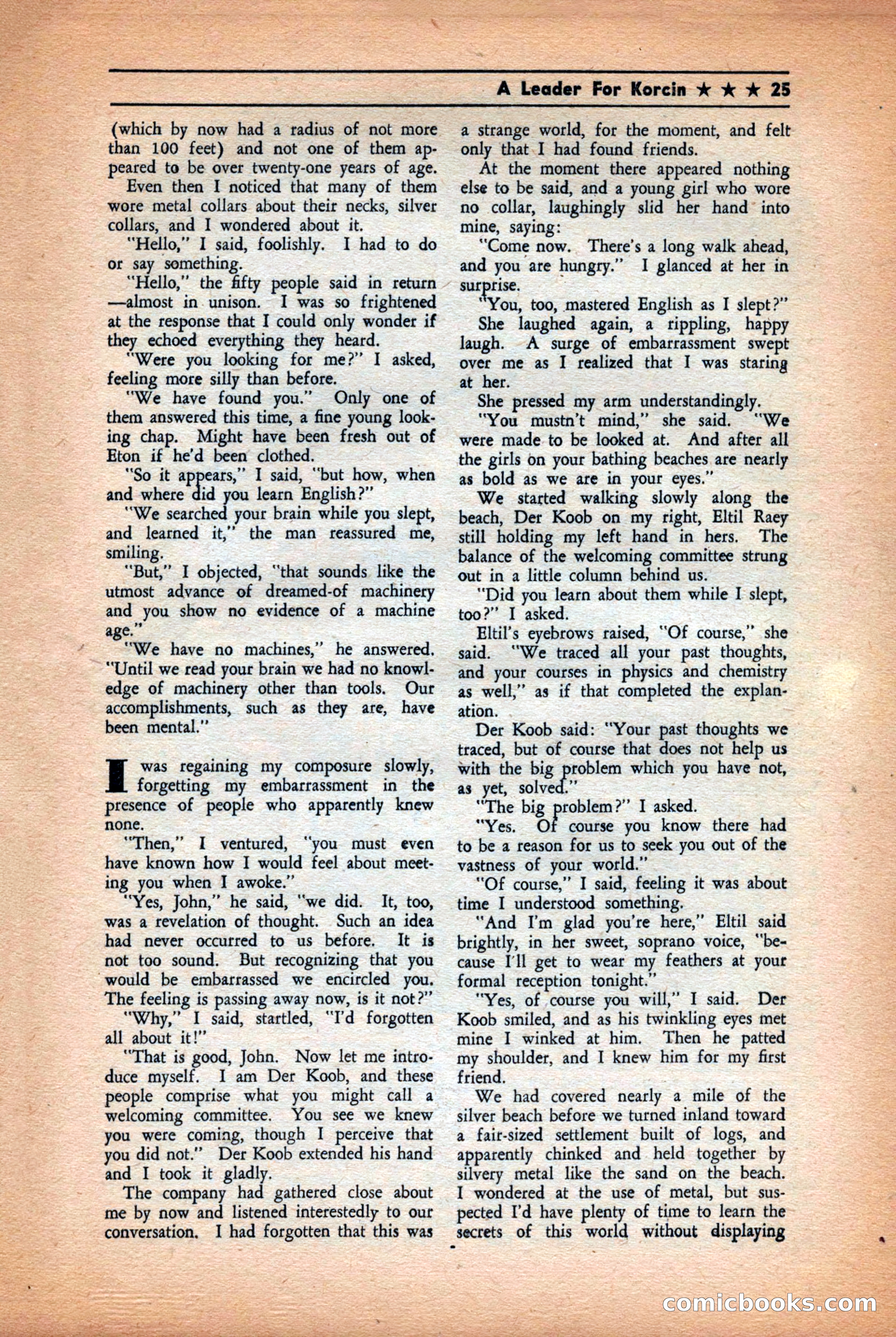 Future: Fantasy and Science Fiction, December 1942 — page 25 of 116