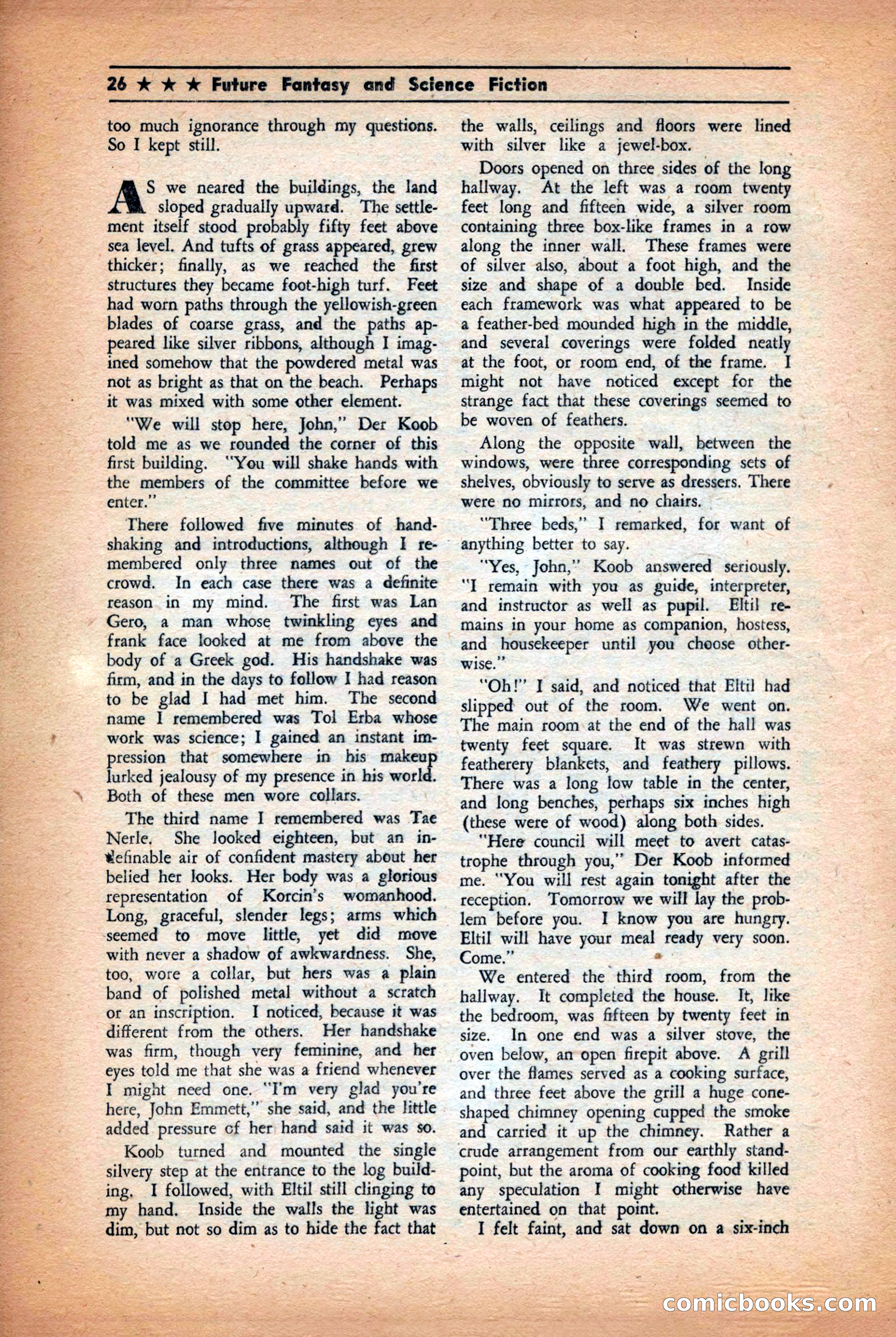 Future: Fantasy and Science Fiction, December 1942 — page 26 of 116
