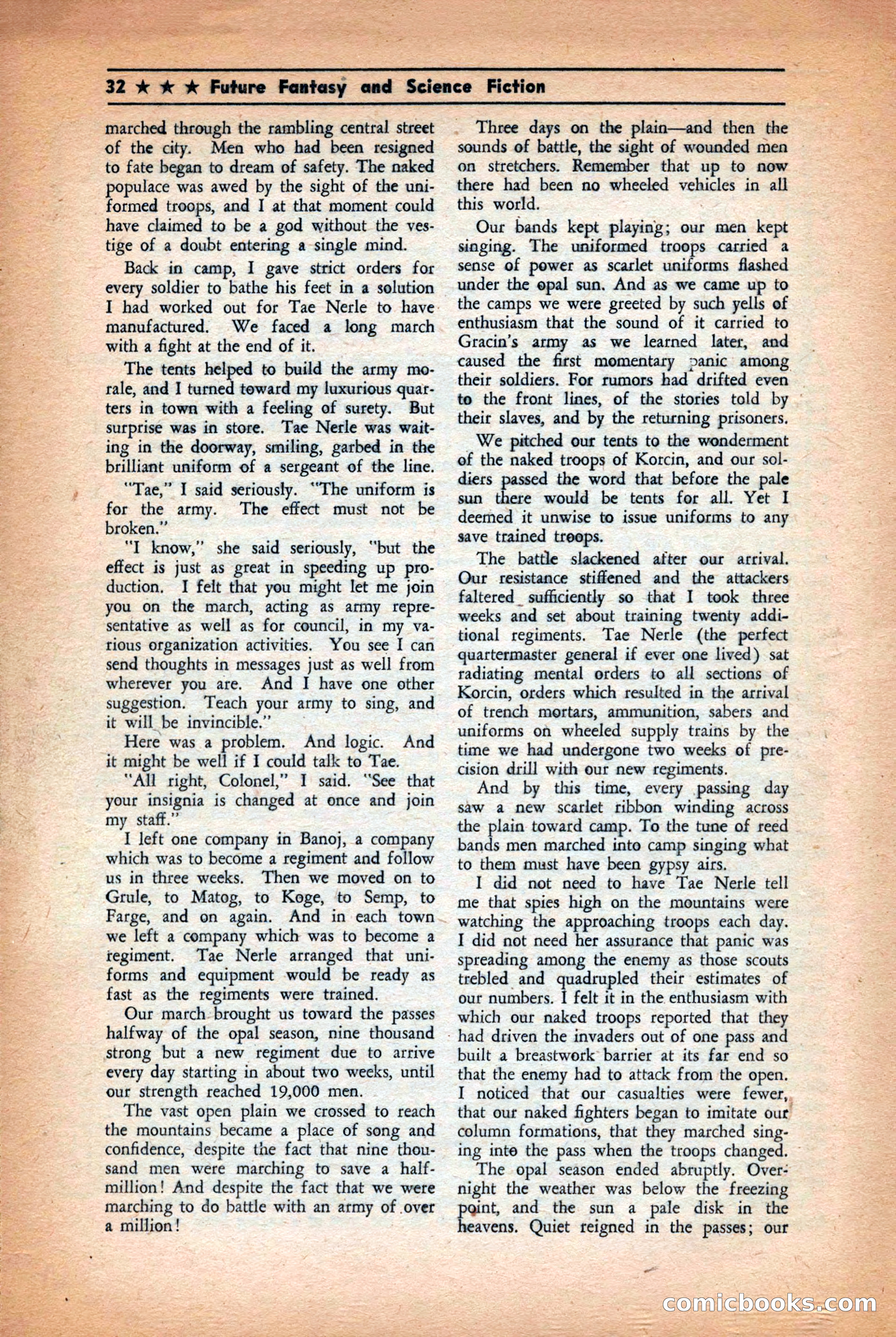 Future: Fantasy and Science Fiction, December 1942 — page 32 of 116