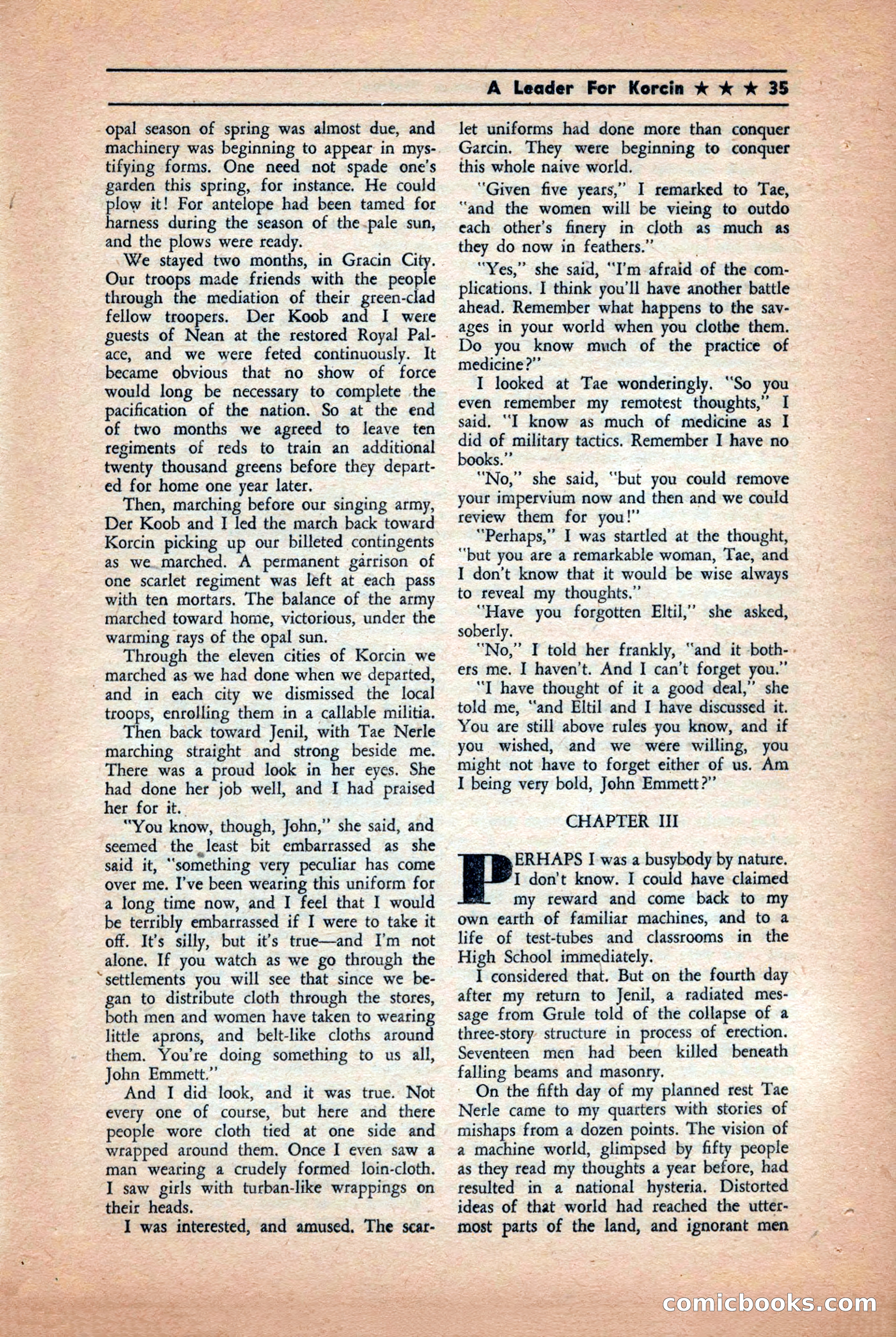 Future: Fantasy and Science Fiction, December 1942 — page 35 of 116