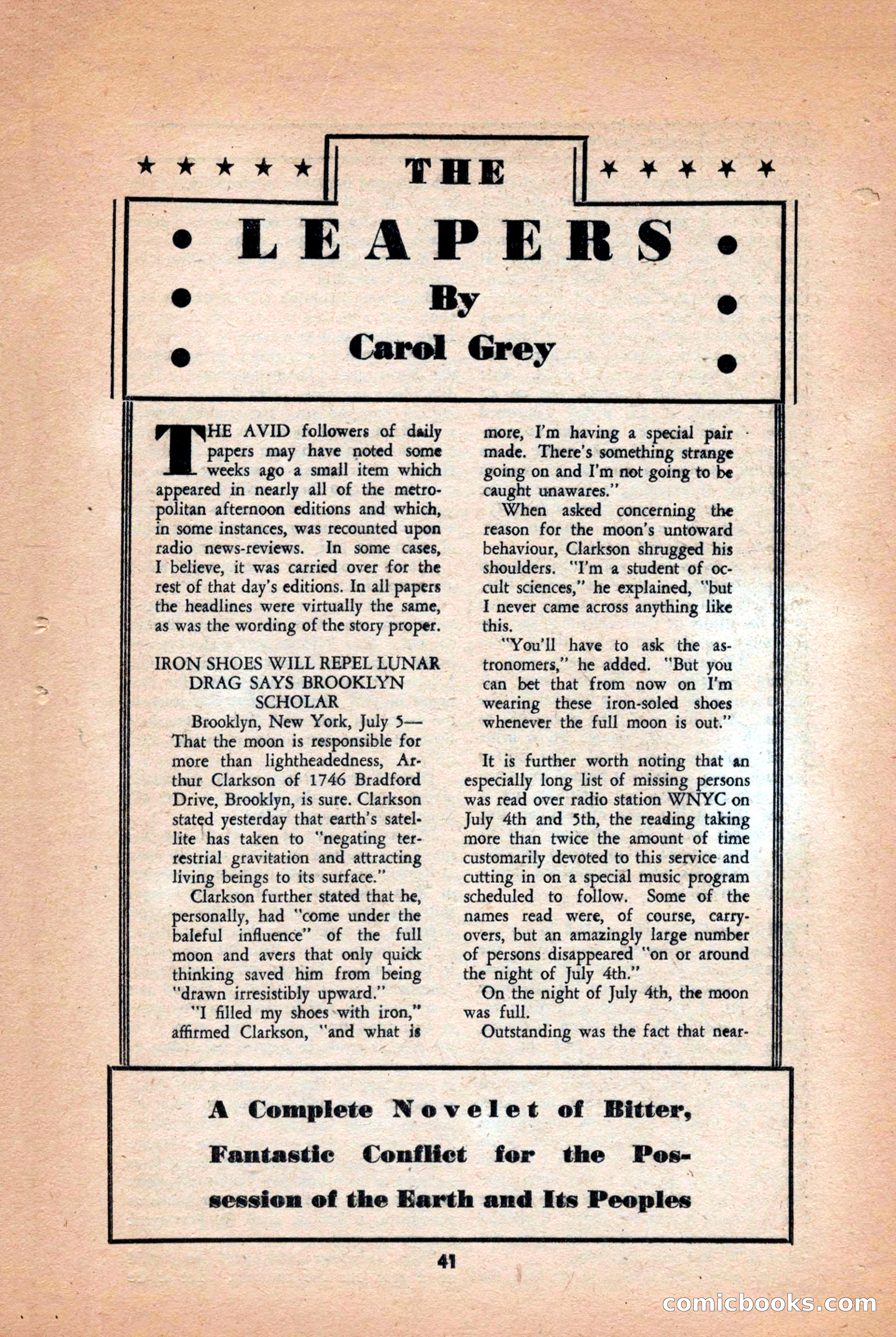 Future: Fantasy and Science Fiction, December 1942 — page 41 of 116