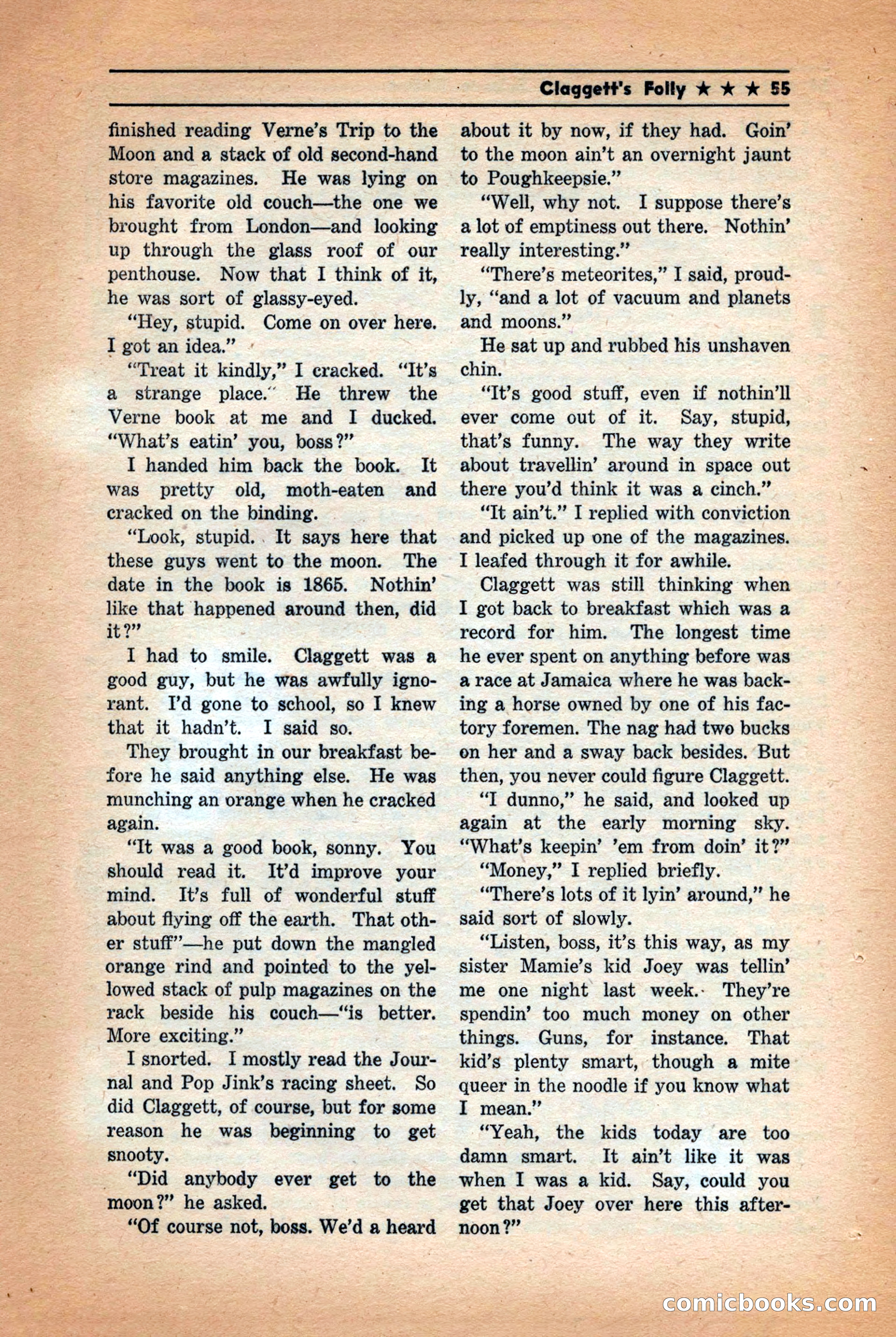 Future: Fantasy and Science Fiction, December 1942 — page 55 of 116
