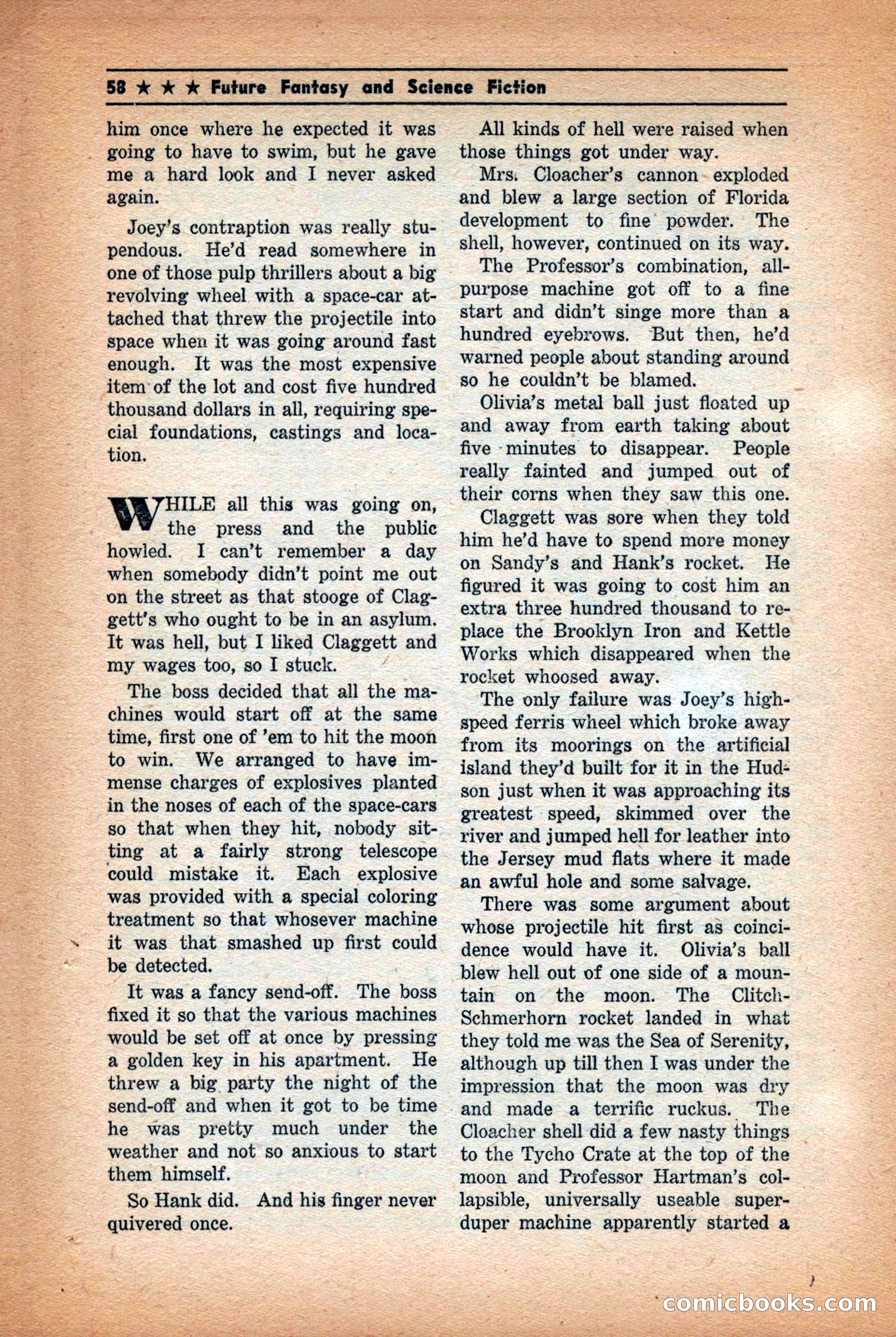Future: Fantasy and Science Fiction, December 1942 — page 58 of 116