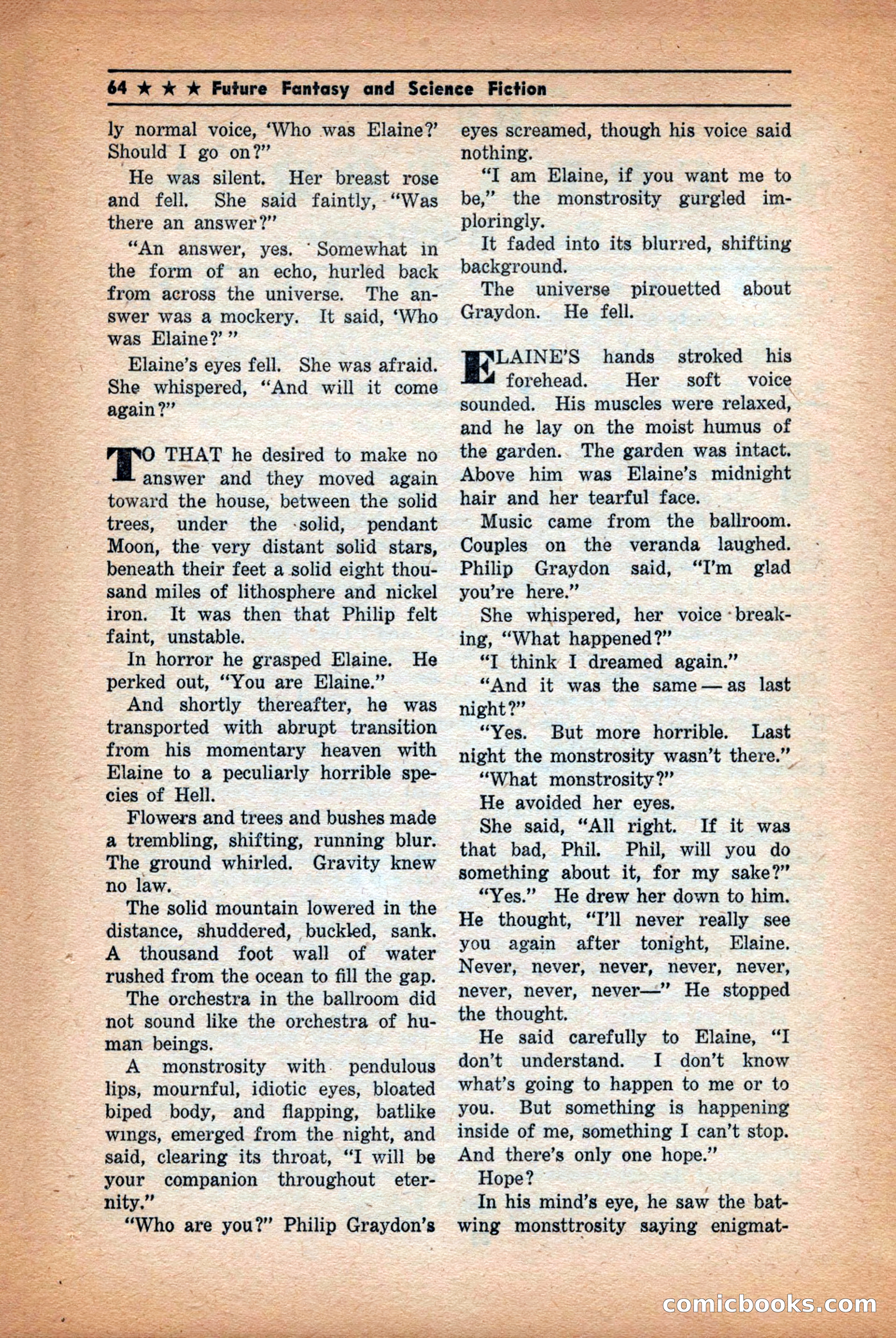 Future: Fantasy and Science Fiction, December 1942 — page 64 of 116