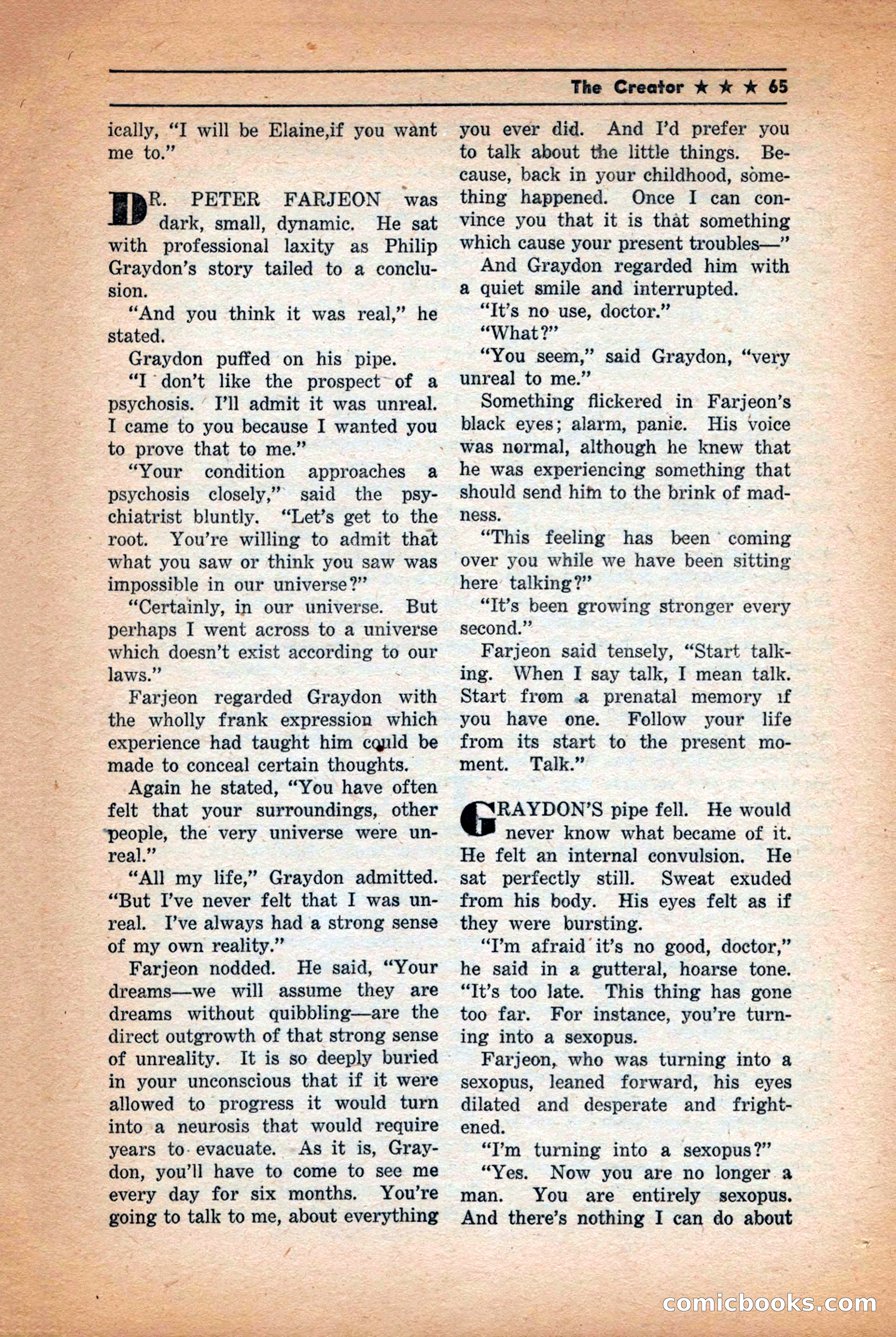 Future: Fantasy and Science Fiction, December 1942 — page 65 of 116