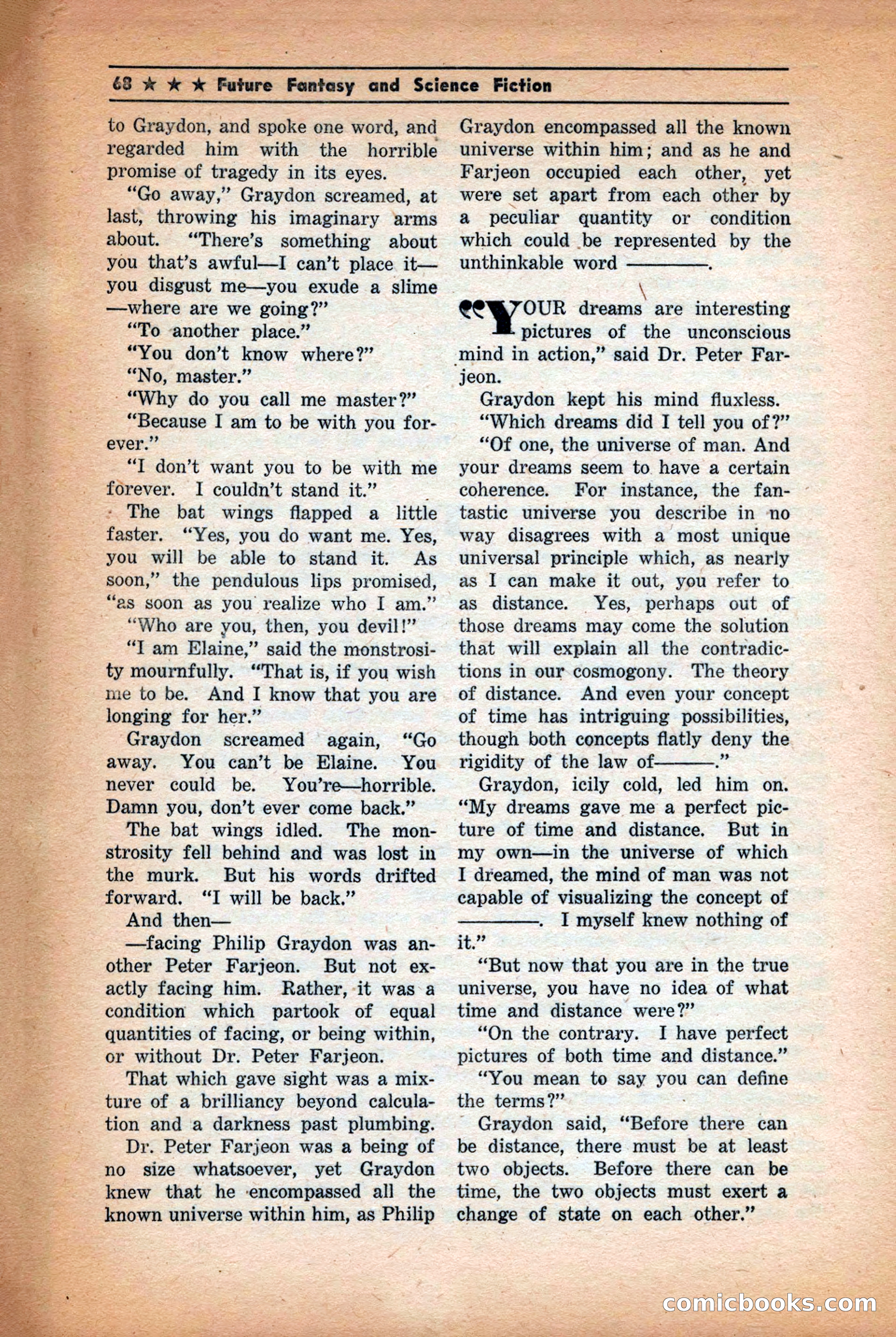 Future: Fantasy and Science Fiction, December 1942 — page 68 of 116