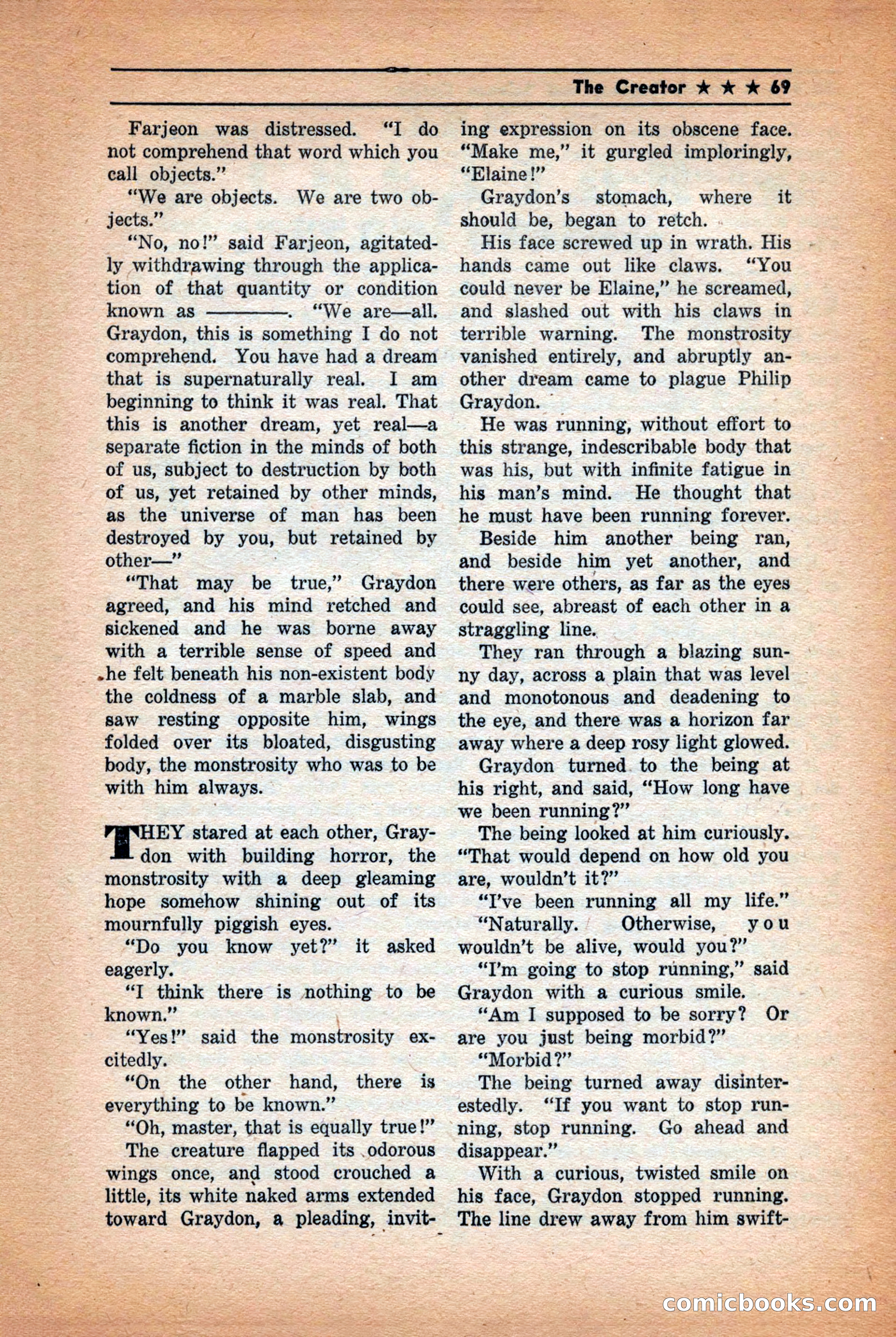 Future: Fantasy and Science Fiction, December 1942 — page 69 of 116