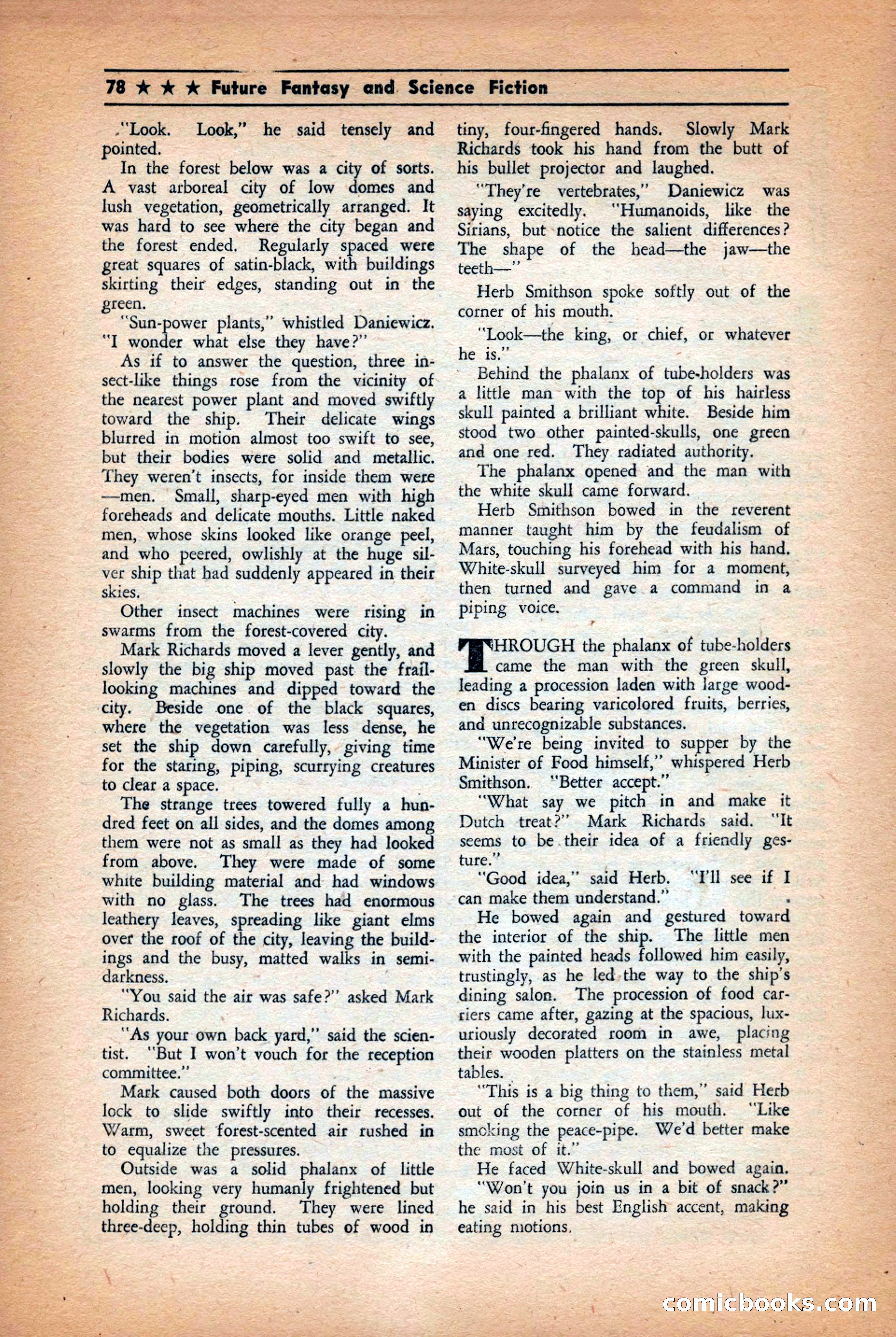 Future: Fantasy and Science Fiction, December 1942 — page 78 of 116