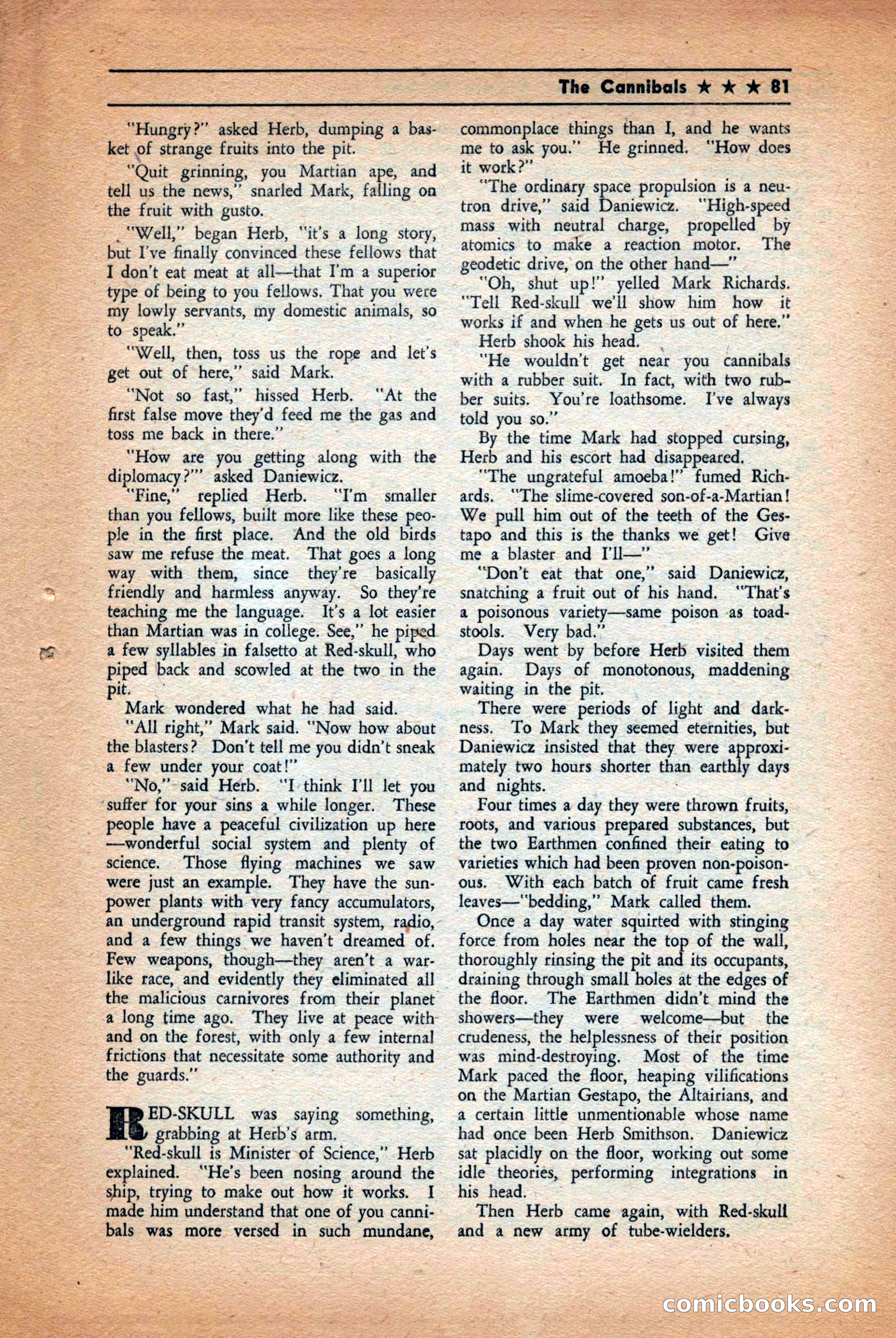 Future: Fantasy and Science Fiction, December 1942 — page 81 of 116