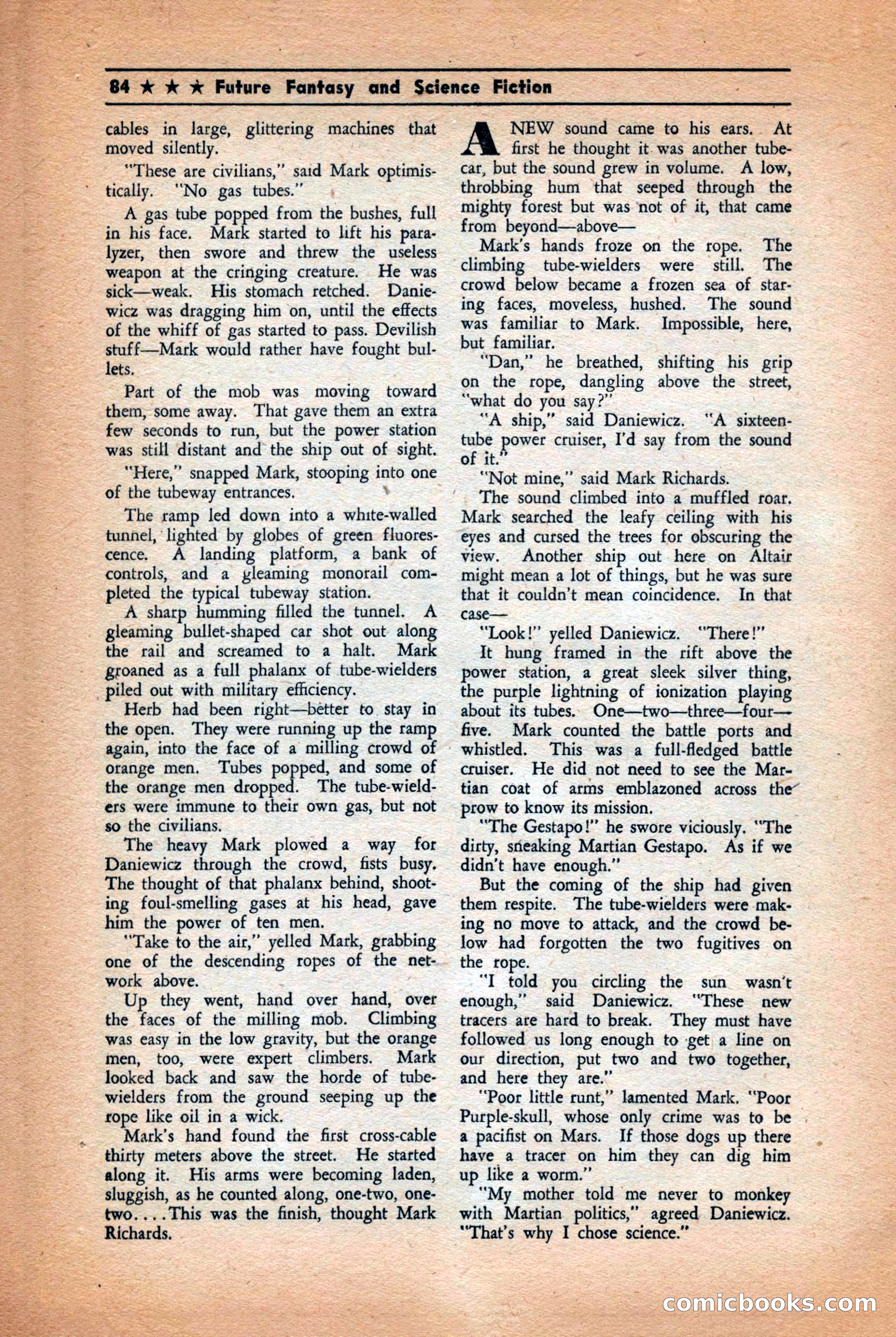 Future: Fantasy and Science Fiction, December 1942 — page 84 of 116
