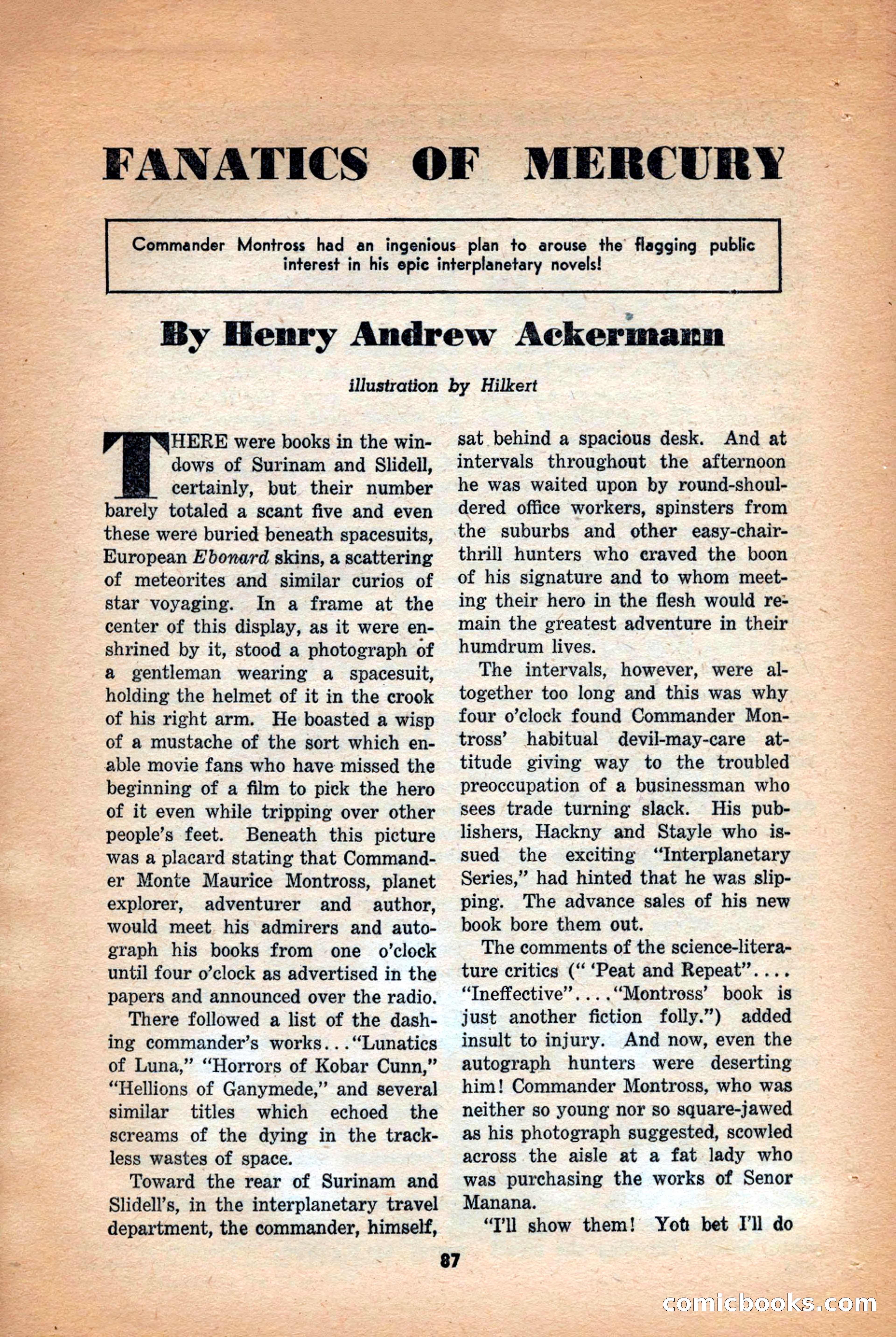 Future: Fantasy and Science Fiction, December 1942 — page 87 of 116