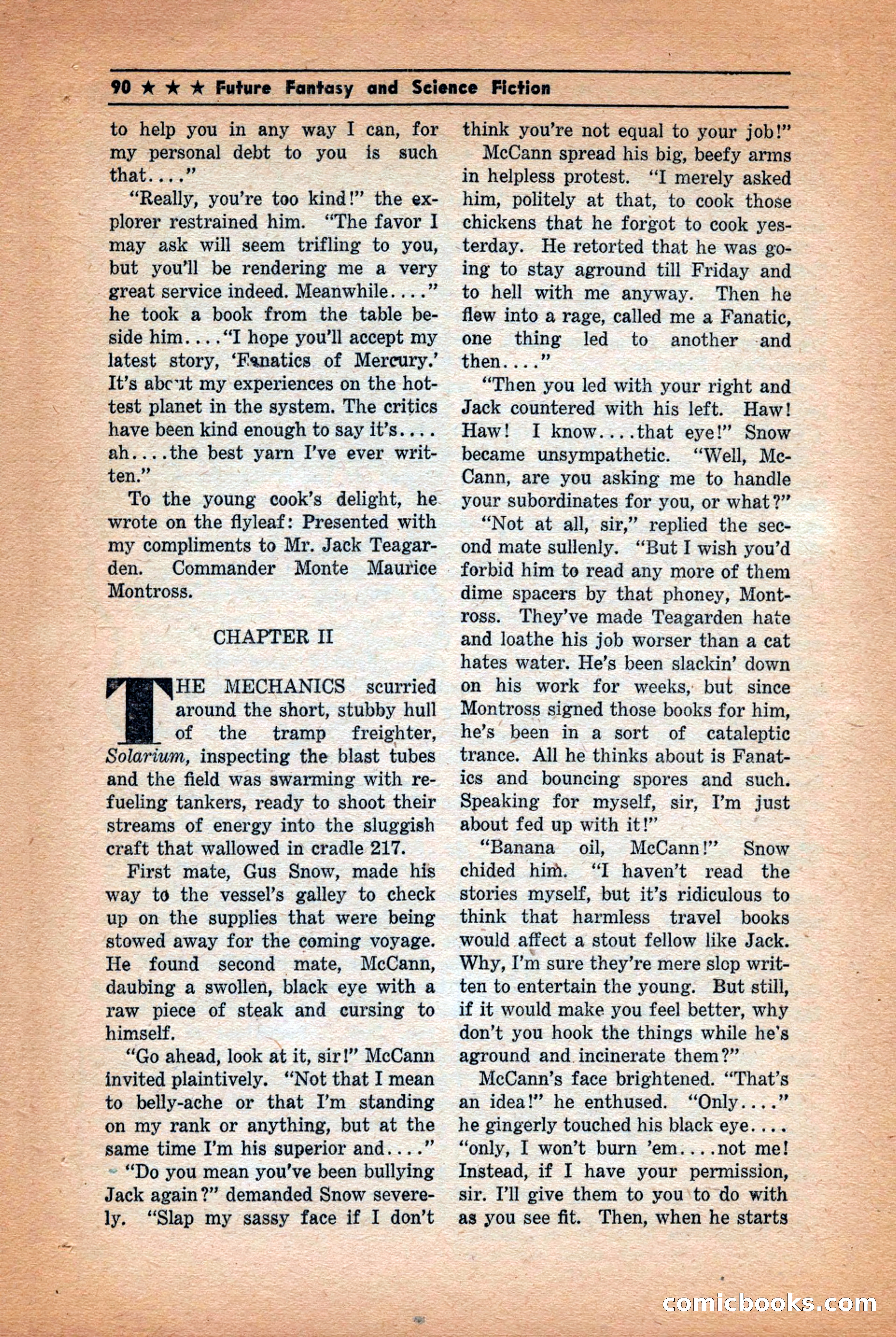 Future: Fantasy and Science Fiction, December 1942 — page 90 of 116