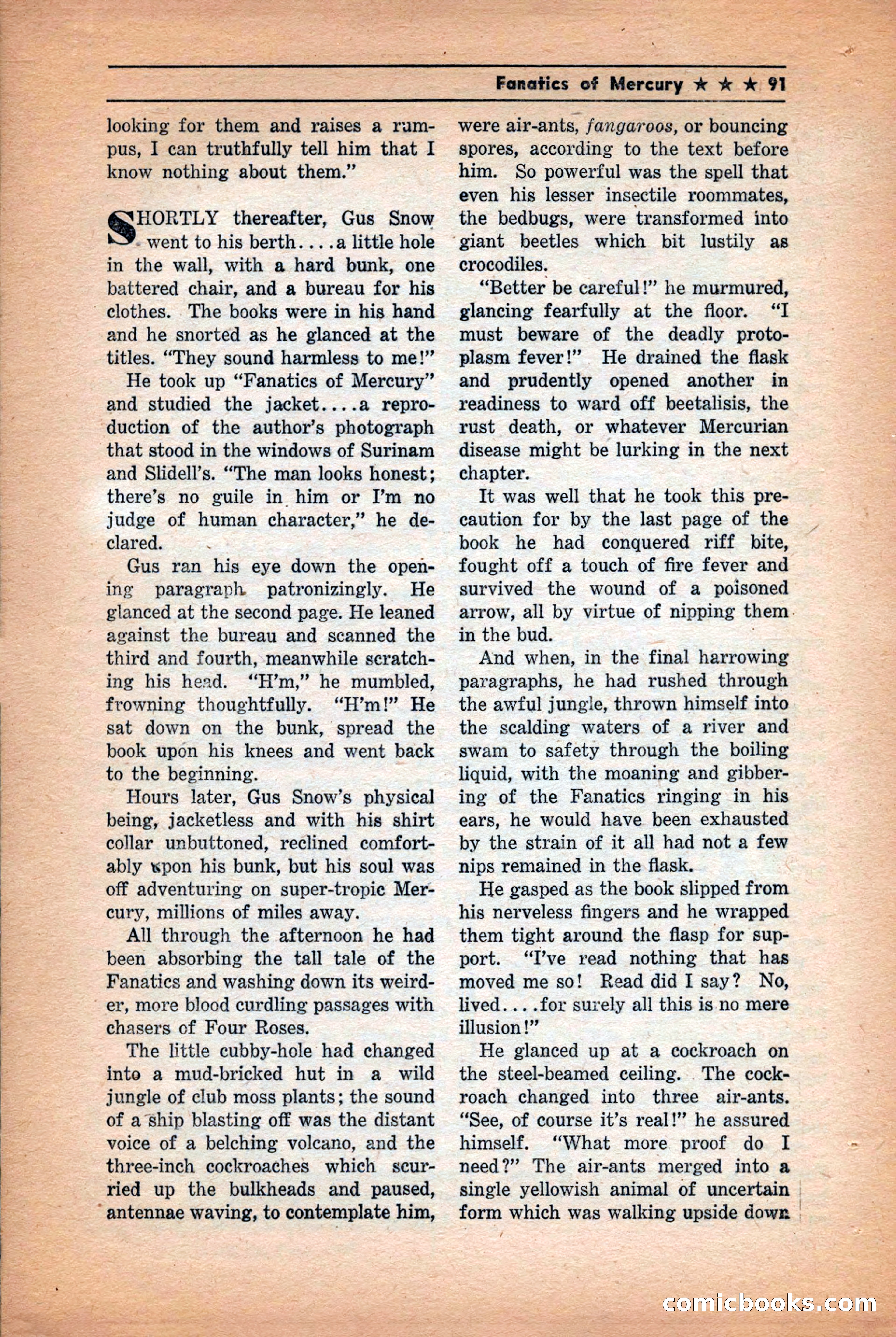 Future: Fantasy and Science Fiction, December 1942 — page 91 of 116