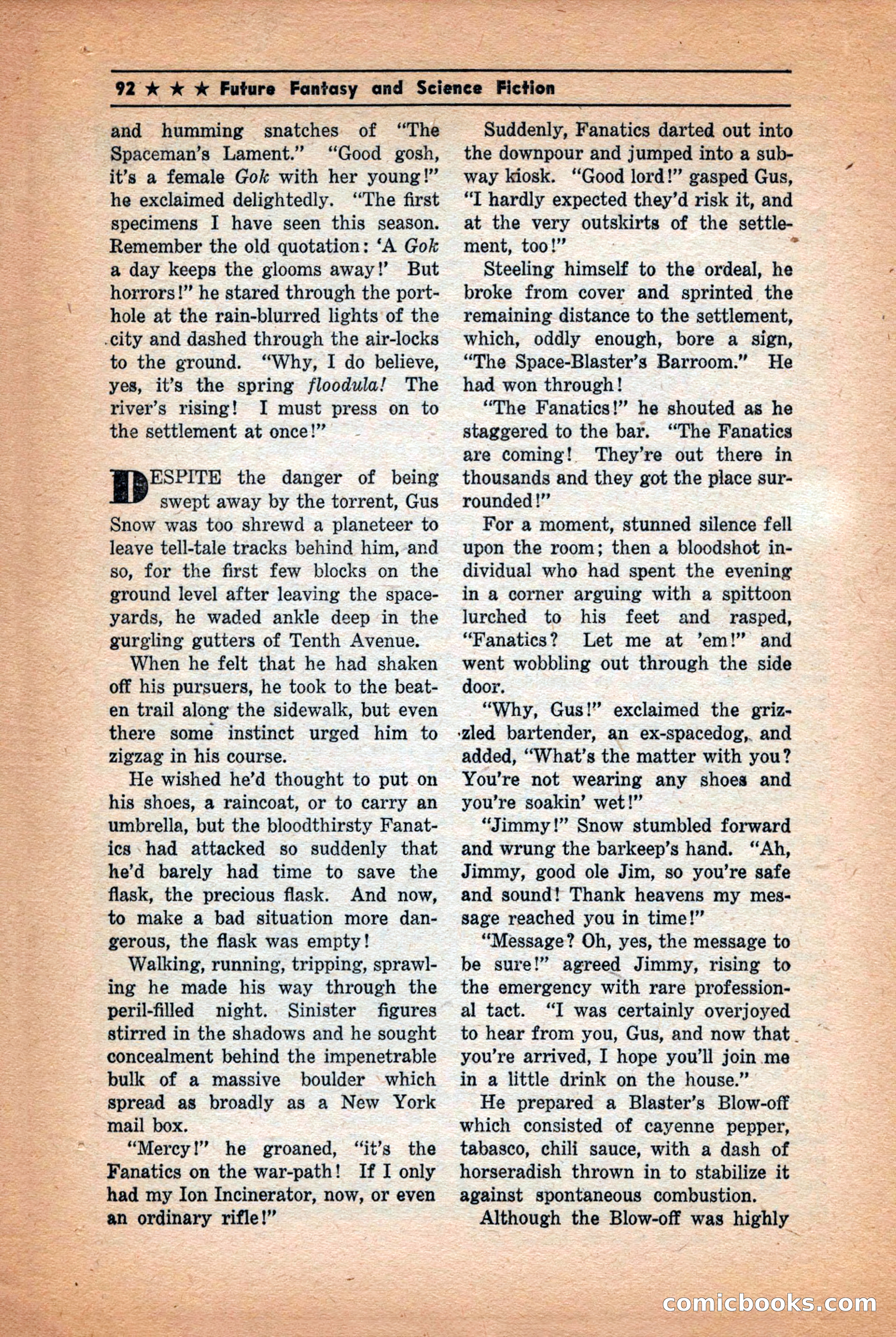 Future: Fantasy and Science Fiction, December 1942 — page 92 of 116
