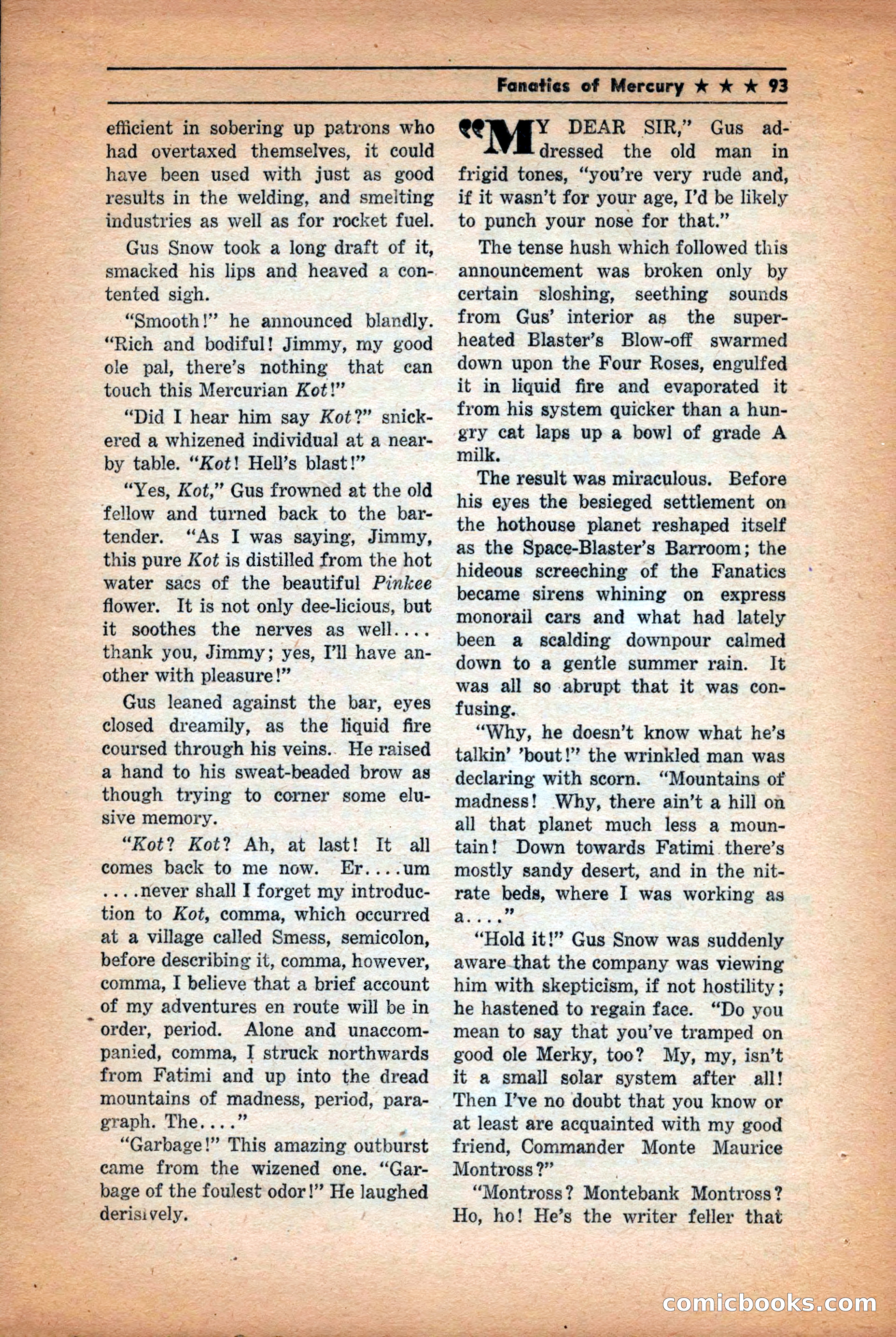 Future: Fantasy and Science Fiction, December 1942 — page 93 of 116