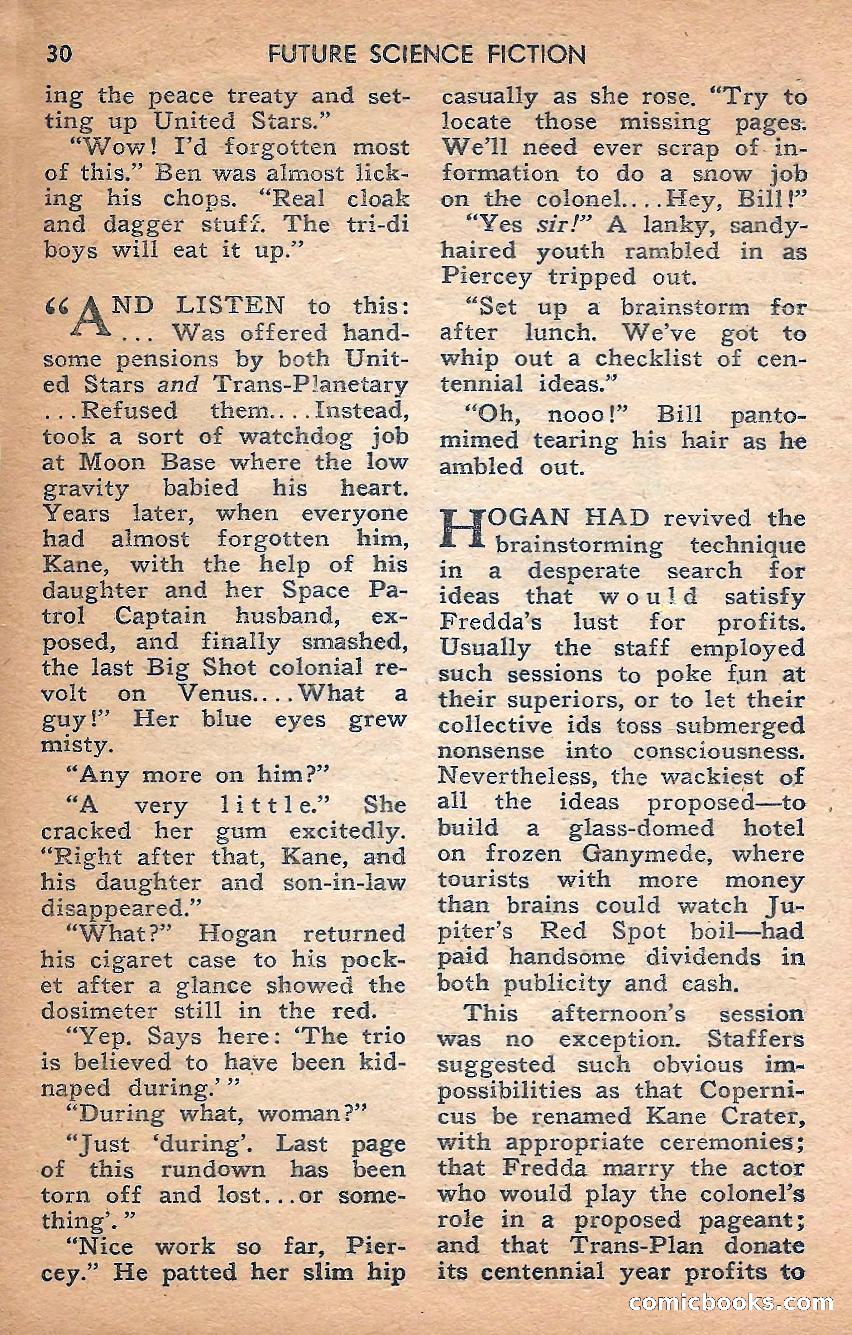 Future Science Fiction, February 1958 — page 30 of 132