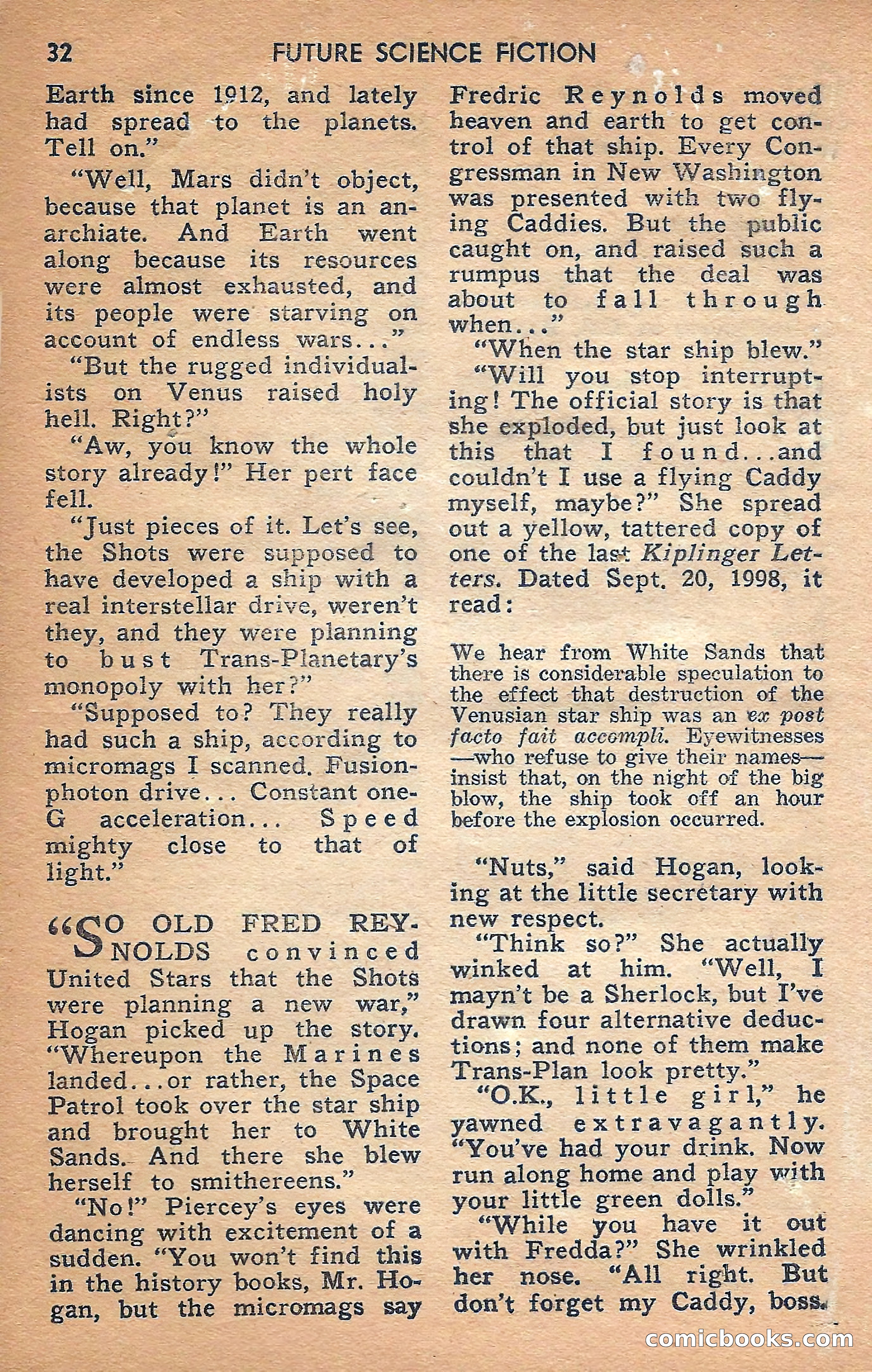 Future Science Fiction, February 1958 — page 32 of 132