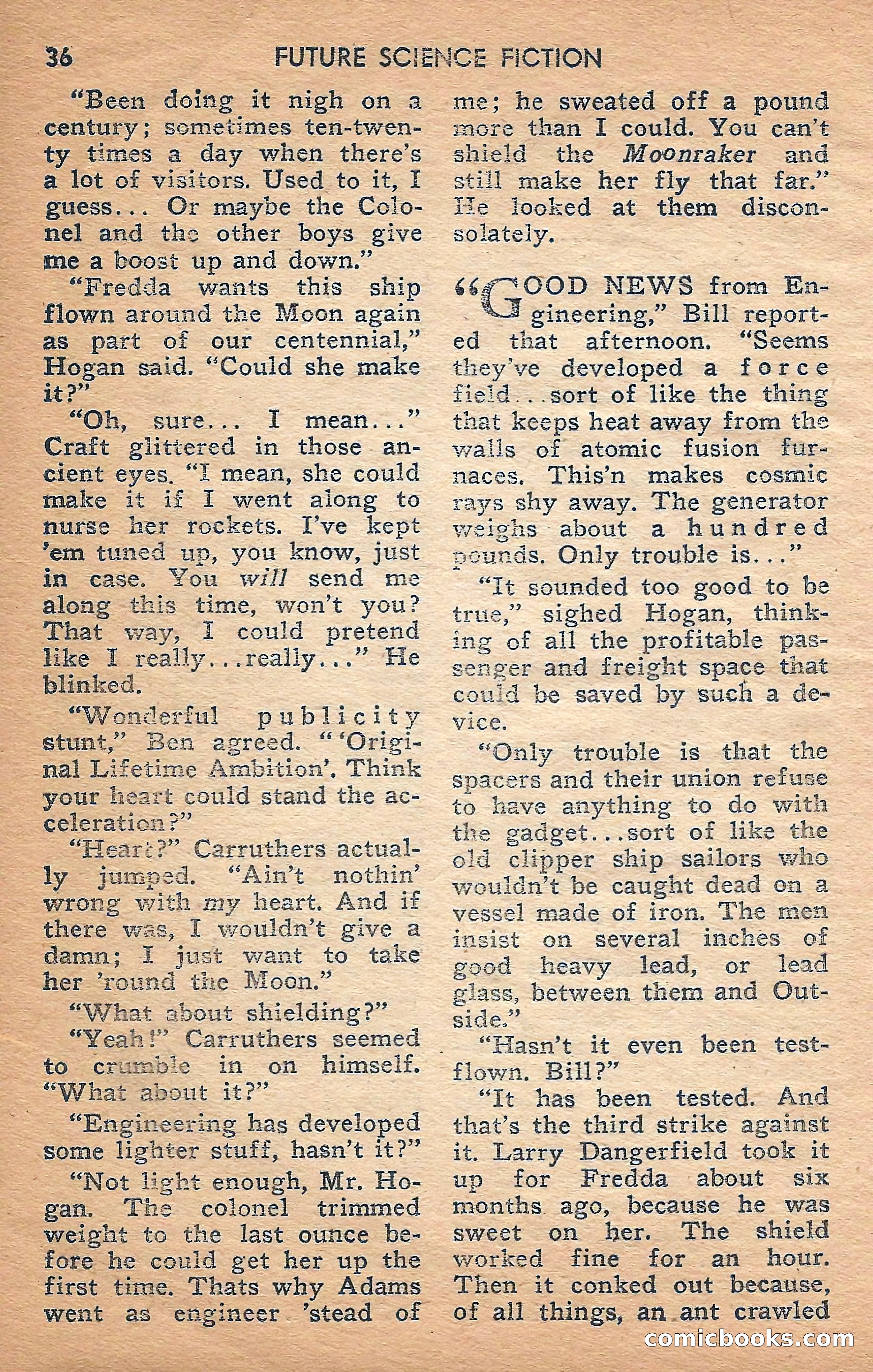 Future Science Fiction, February 1958 — page 36 of 132